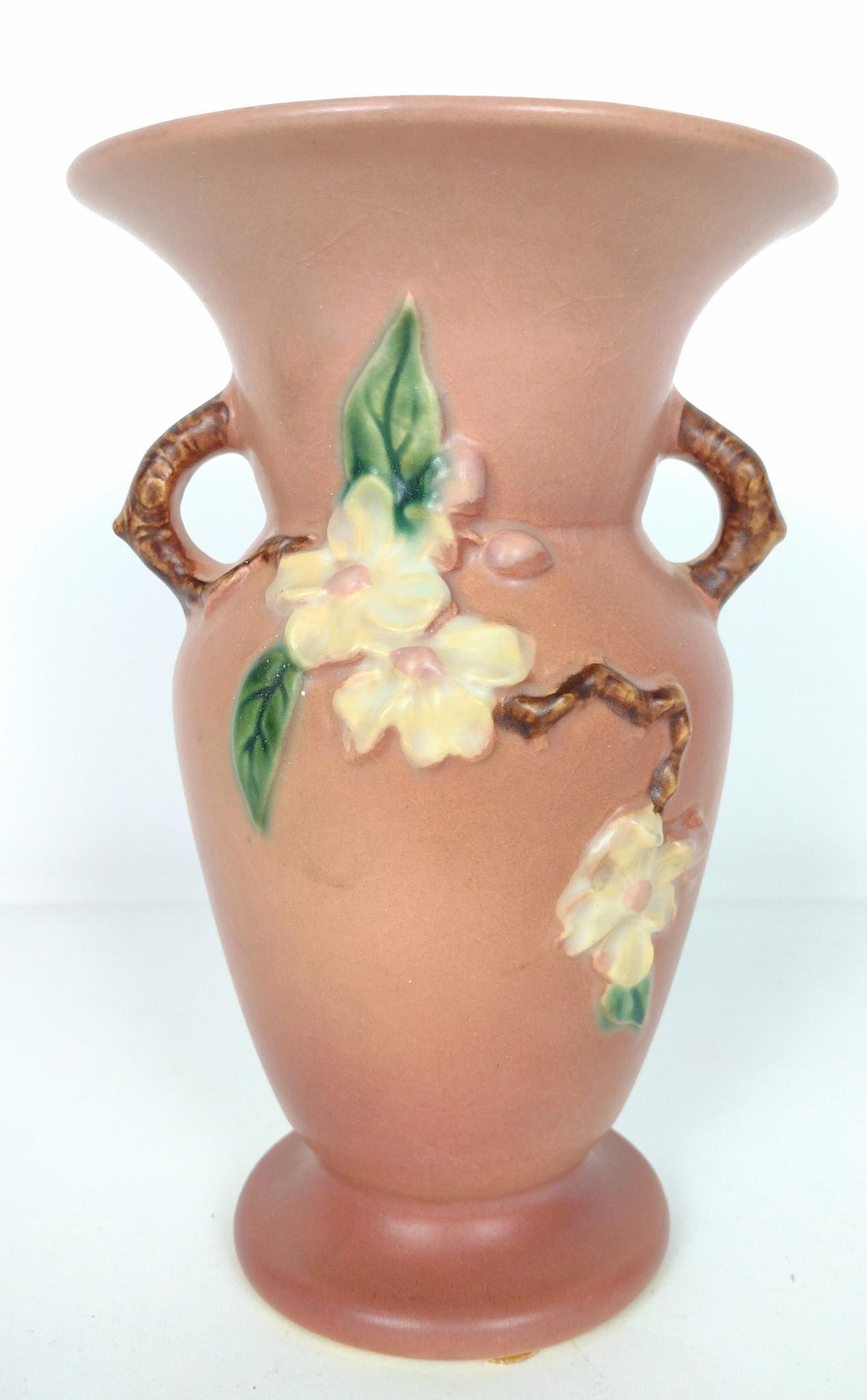 8-1/4" Roseville Apple Blossom Vase (1 of 3)