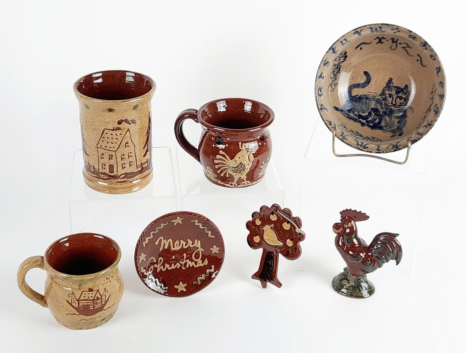 7 Pcs Becky Mummert Redware / Stoneware (1 of 6)