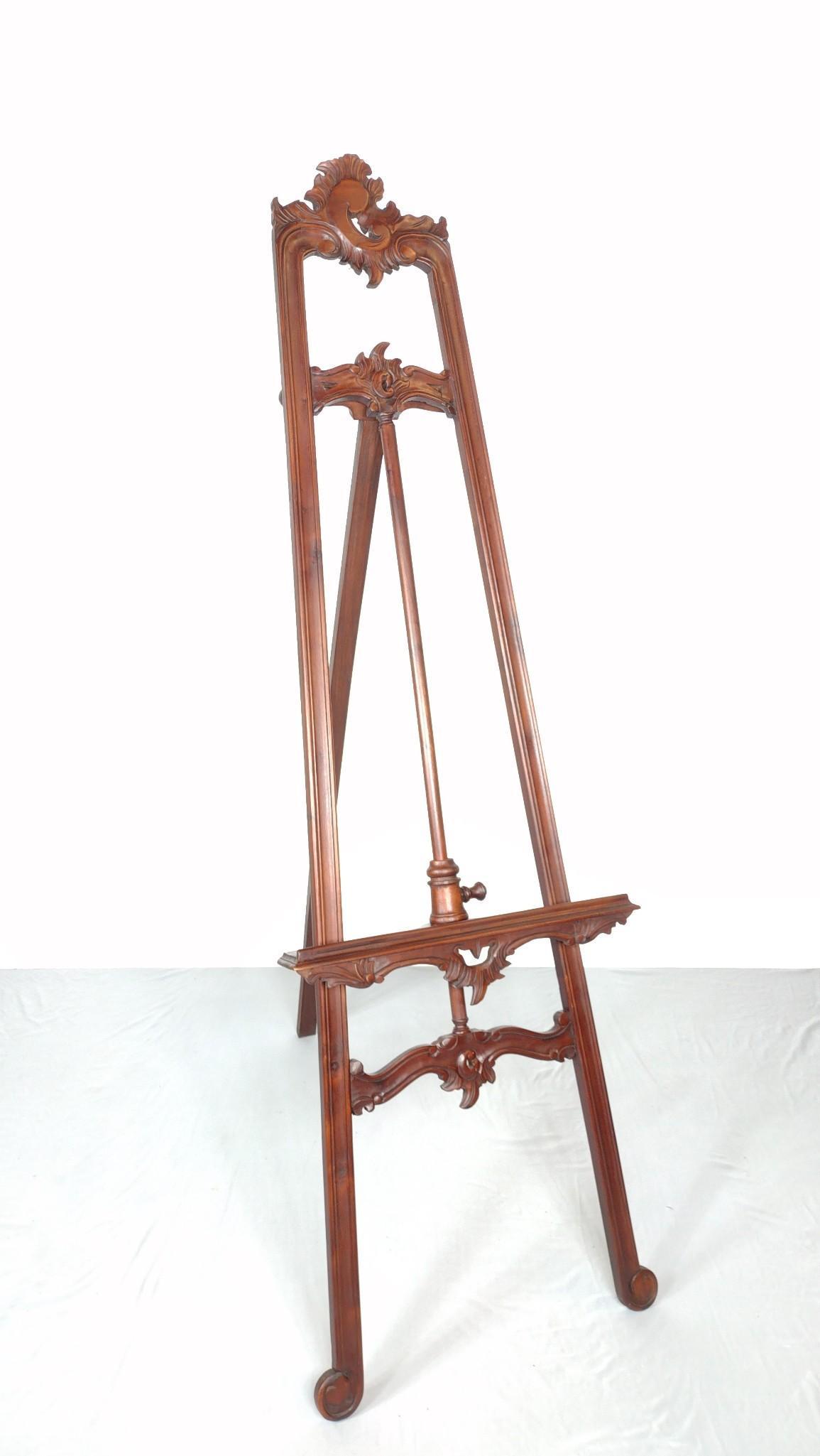 73" Carved Wood Art Easel (1 of 5)