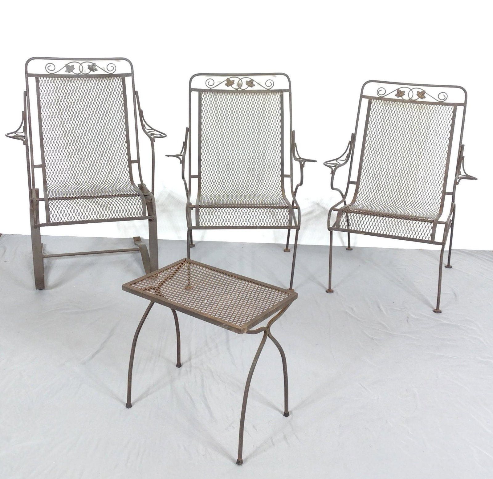 4 PC Metal Outdoor Chair & Table Set (1 of 6)