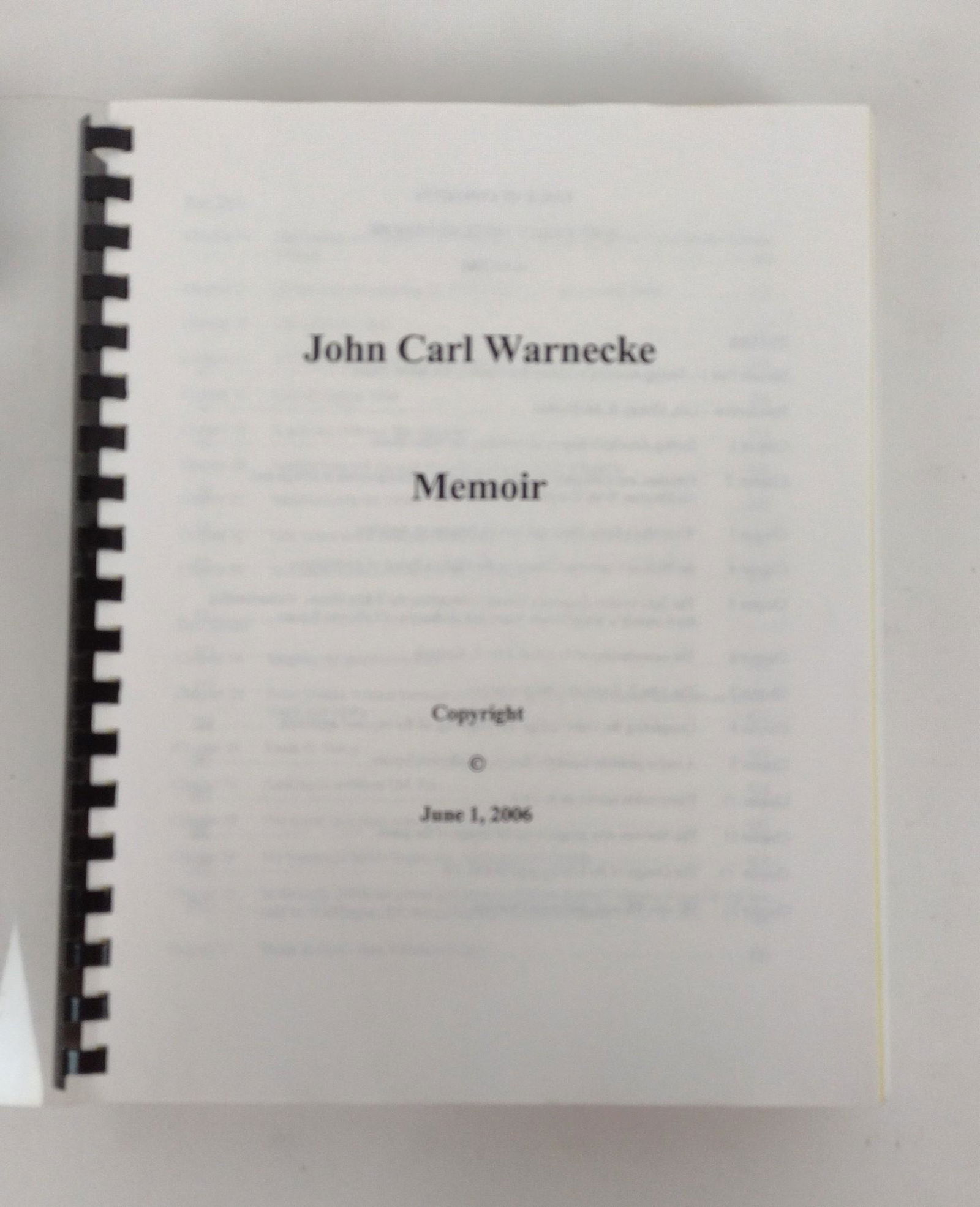 John Carl Warnecke Unpublished Memoir Manuscript (1 of 3)