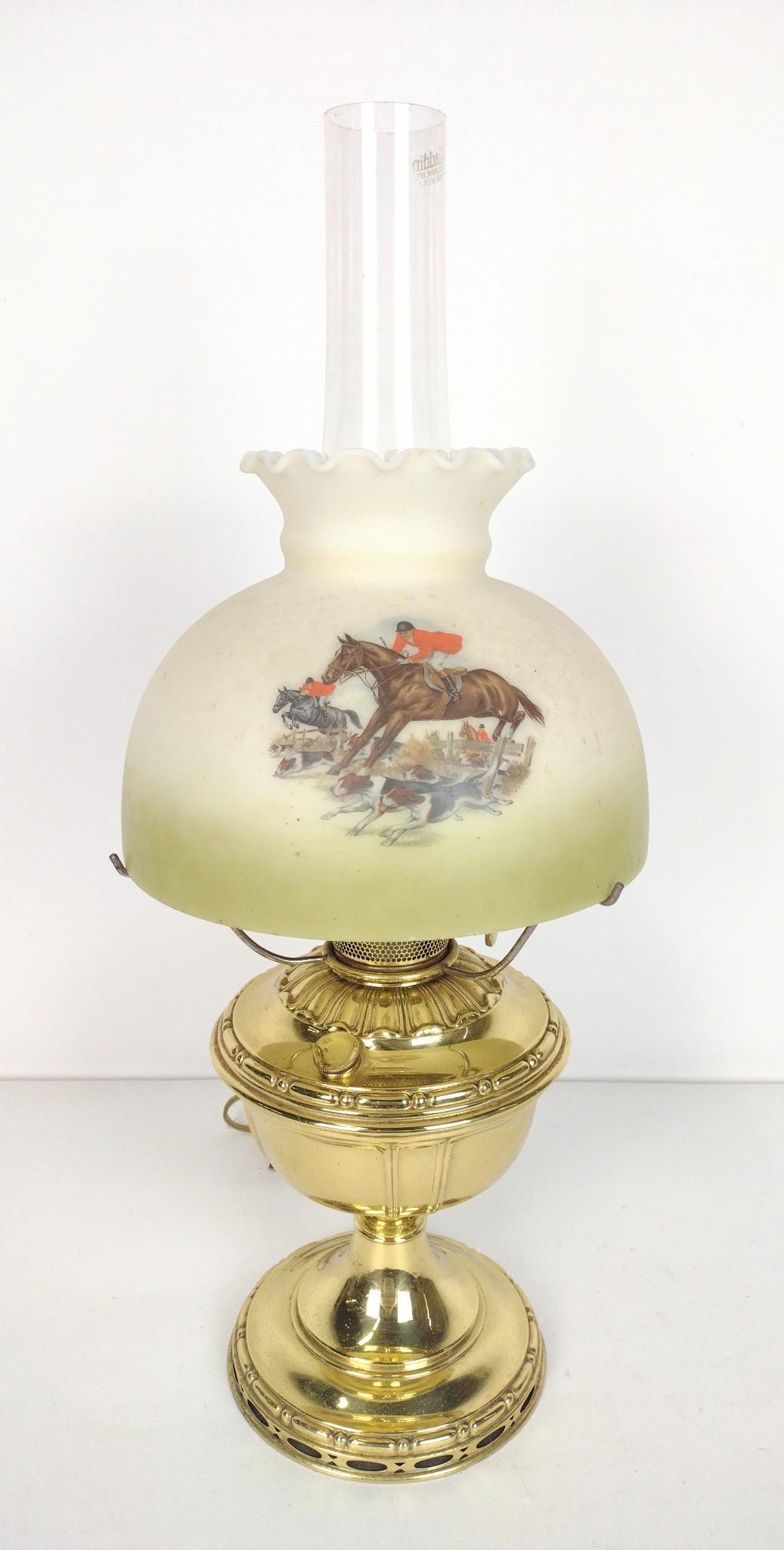 Gone With The Wind Lamp w/ Hunt Scene Shade (1 of 3)