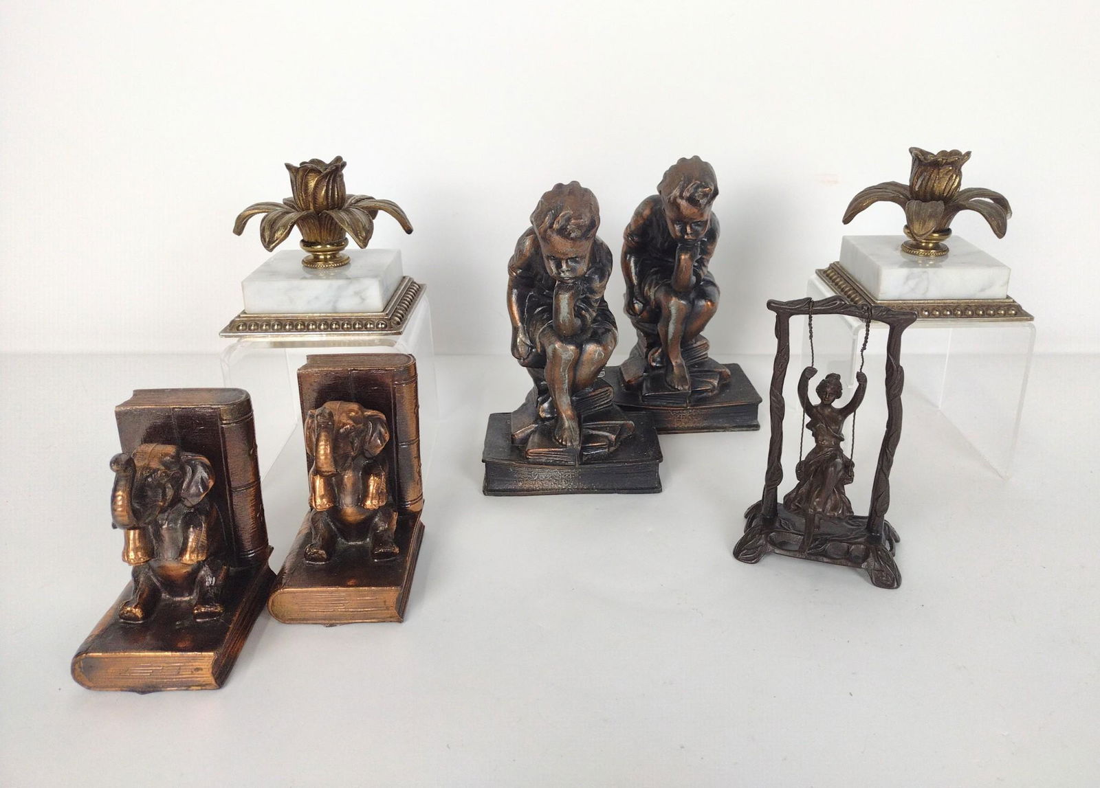 7 Pcs incl Bookends and Sculpture (1 of 5)