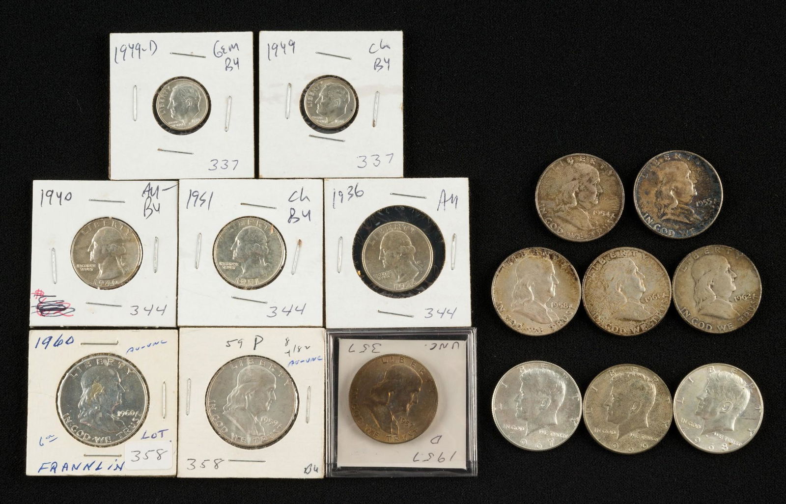 $4.95 Face U.S. 90% Silver Incl 1949-D (1 of 5)