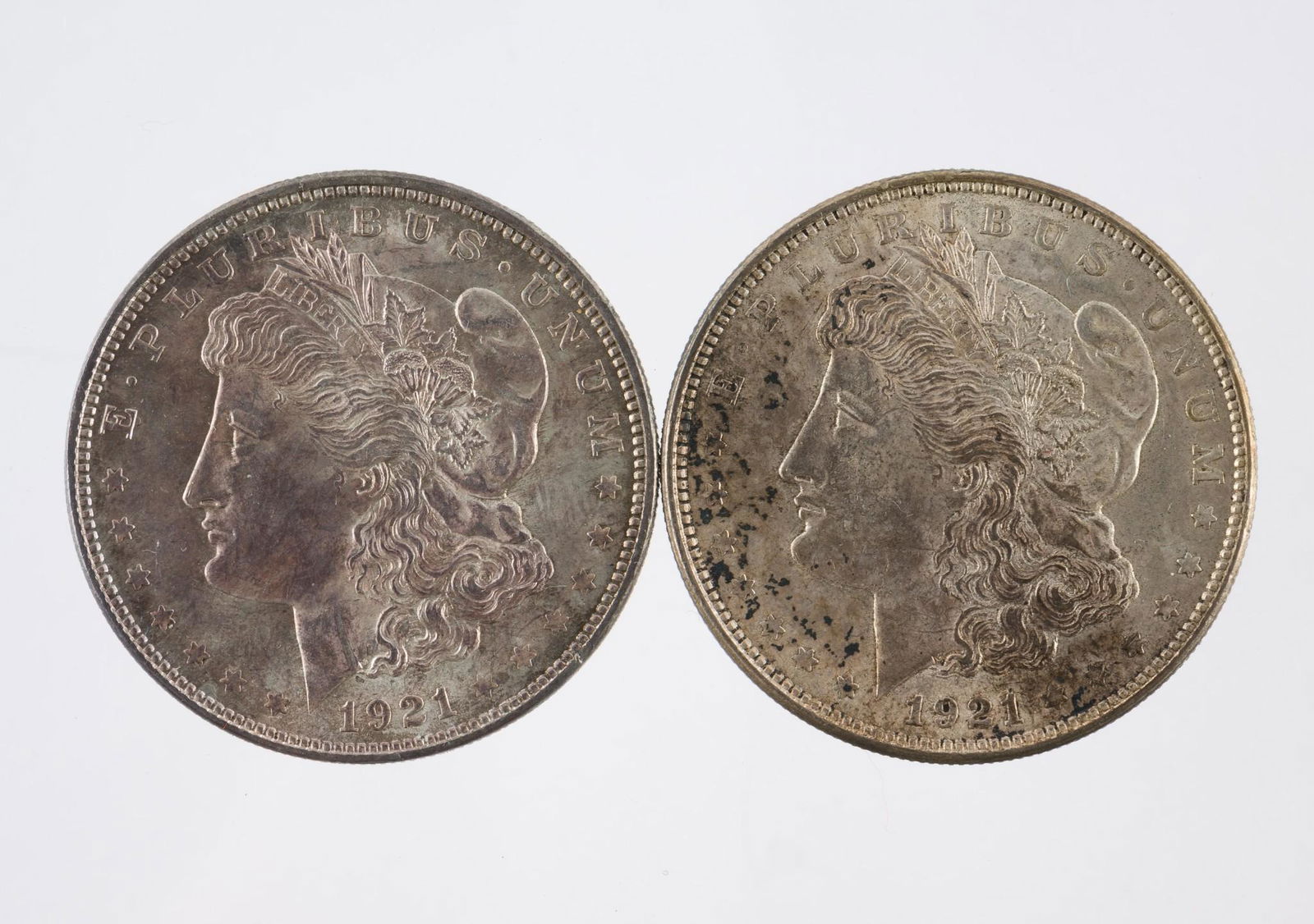 2 1921 Morgan Silver Dollars (1 of 2)