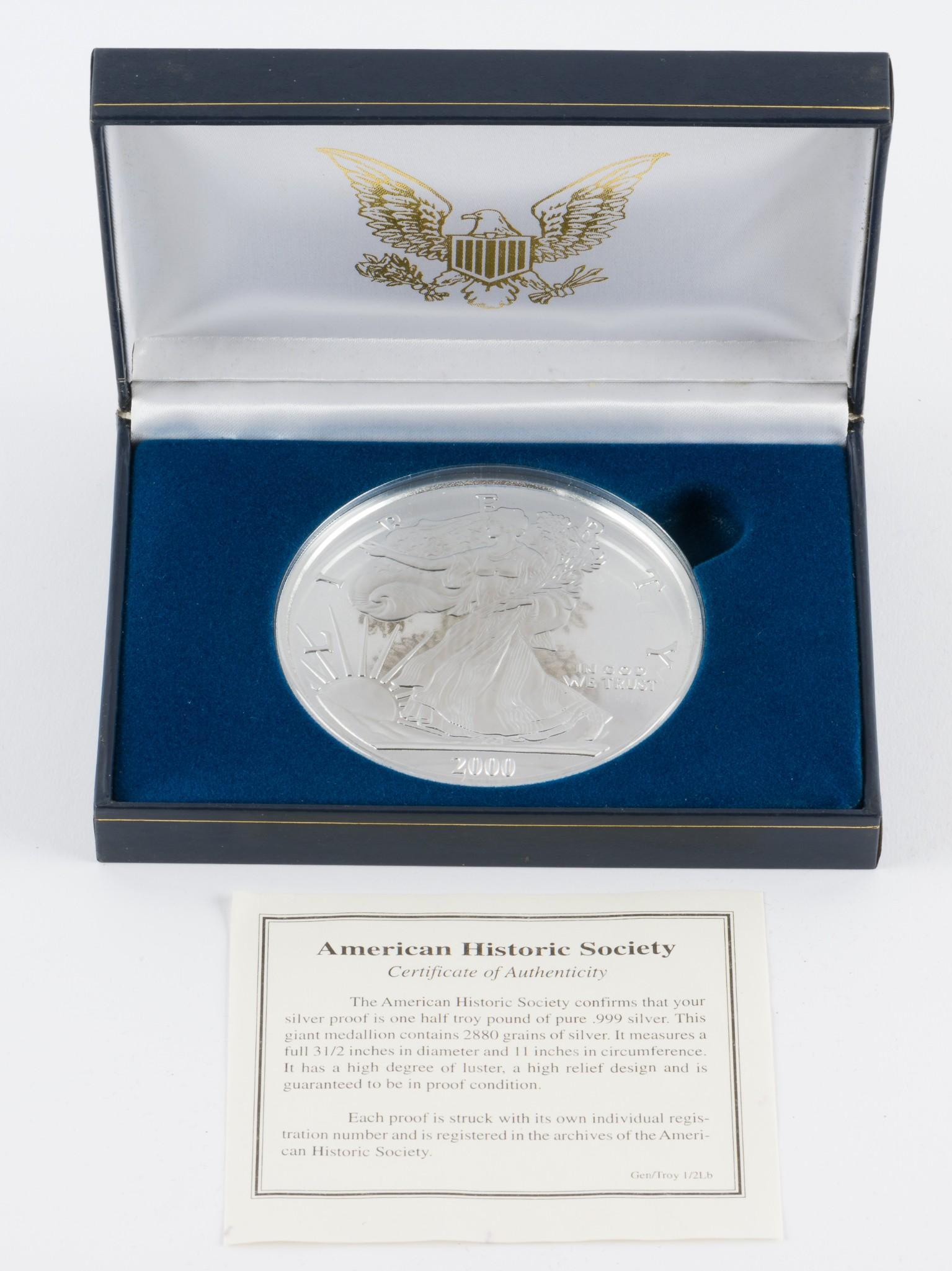 2000 1/2 Troy Pound of .999 Silver Round (1 of 2)