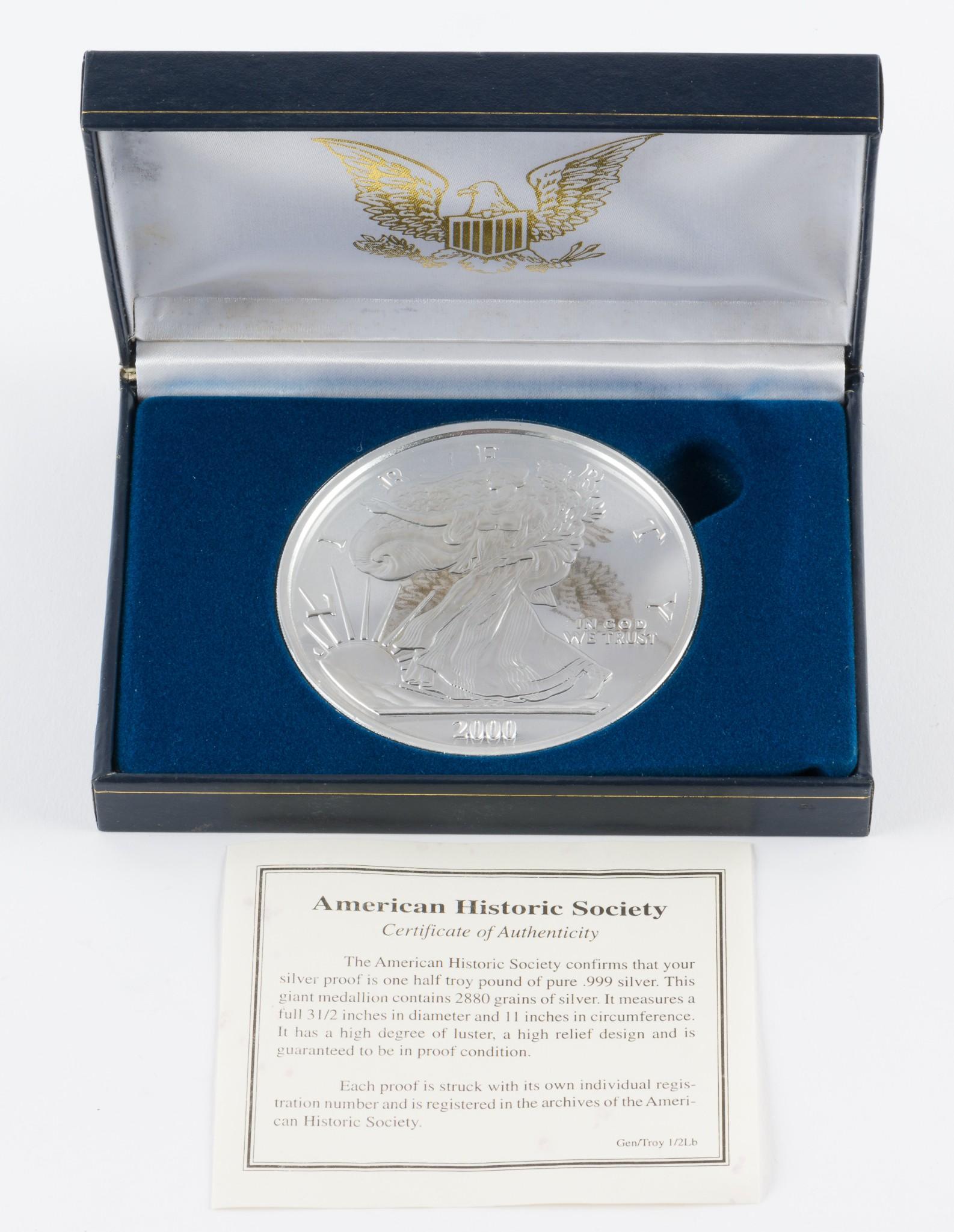 2000 1/2 Troy Pound of .999 Silver Round (1 of 2)