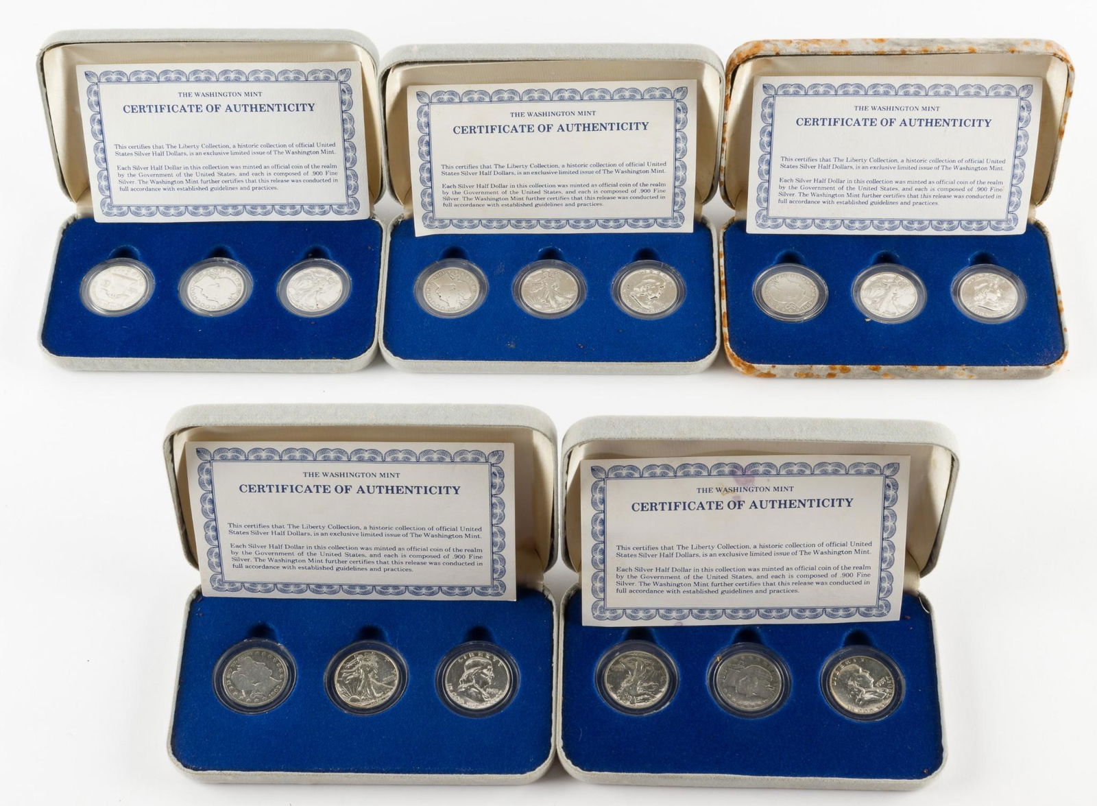 5 Sets Silver Half Dollars (1 of 6)