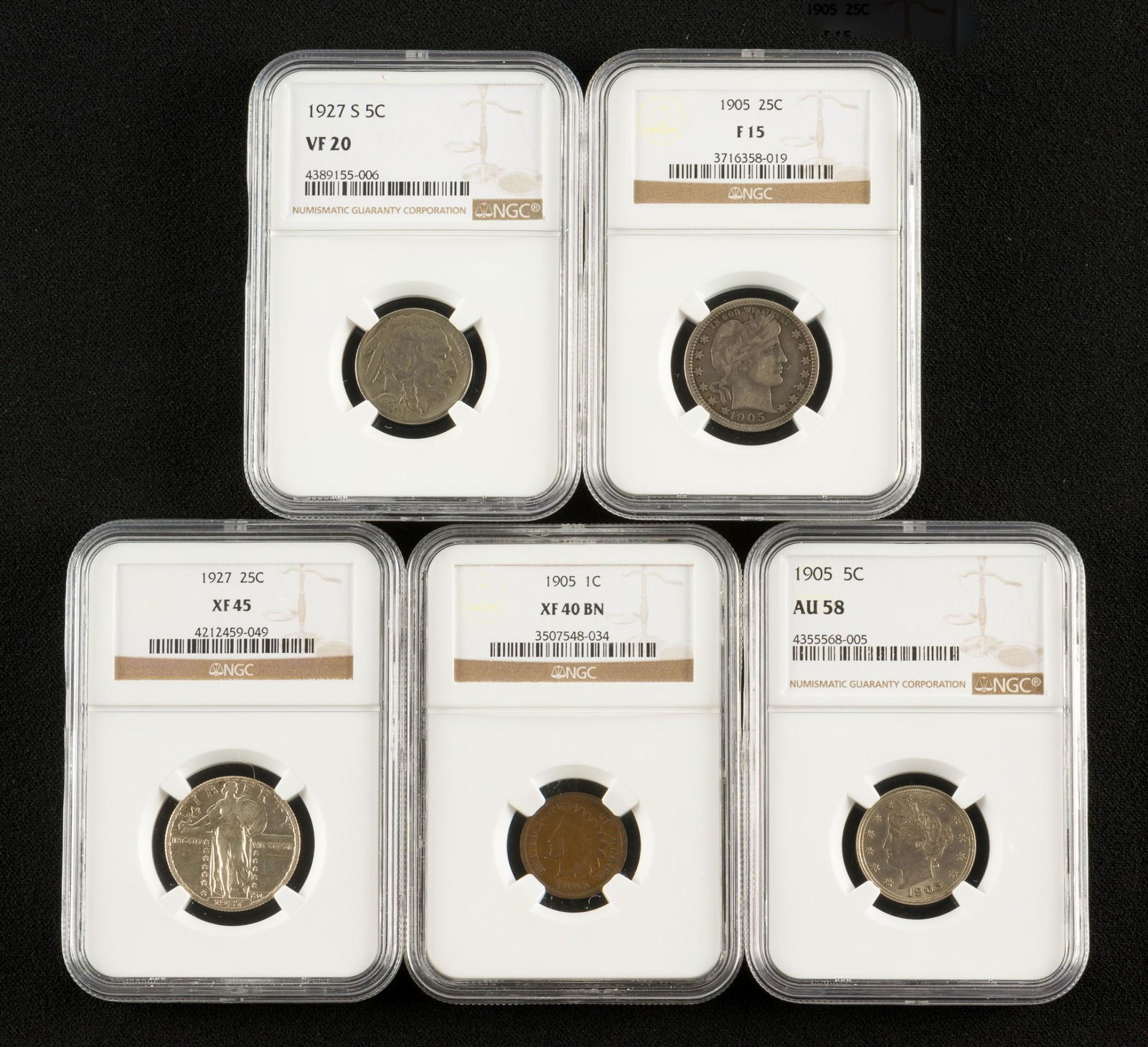 5 N.G.C. Graded Coins (1 of 7)