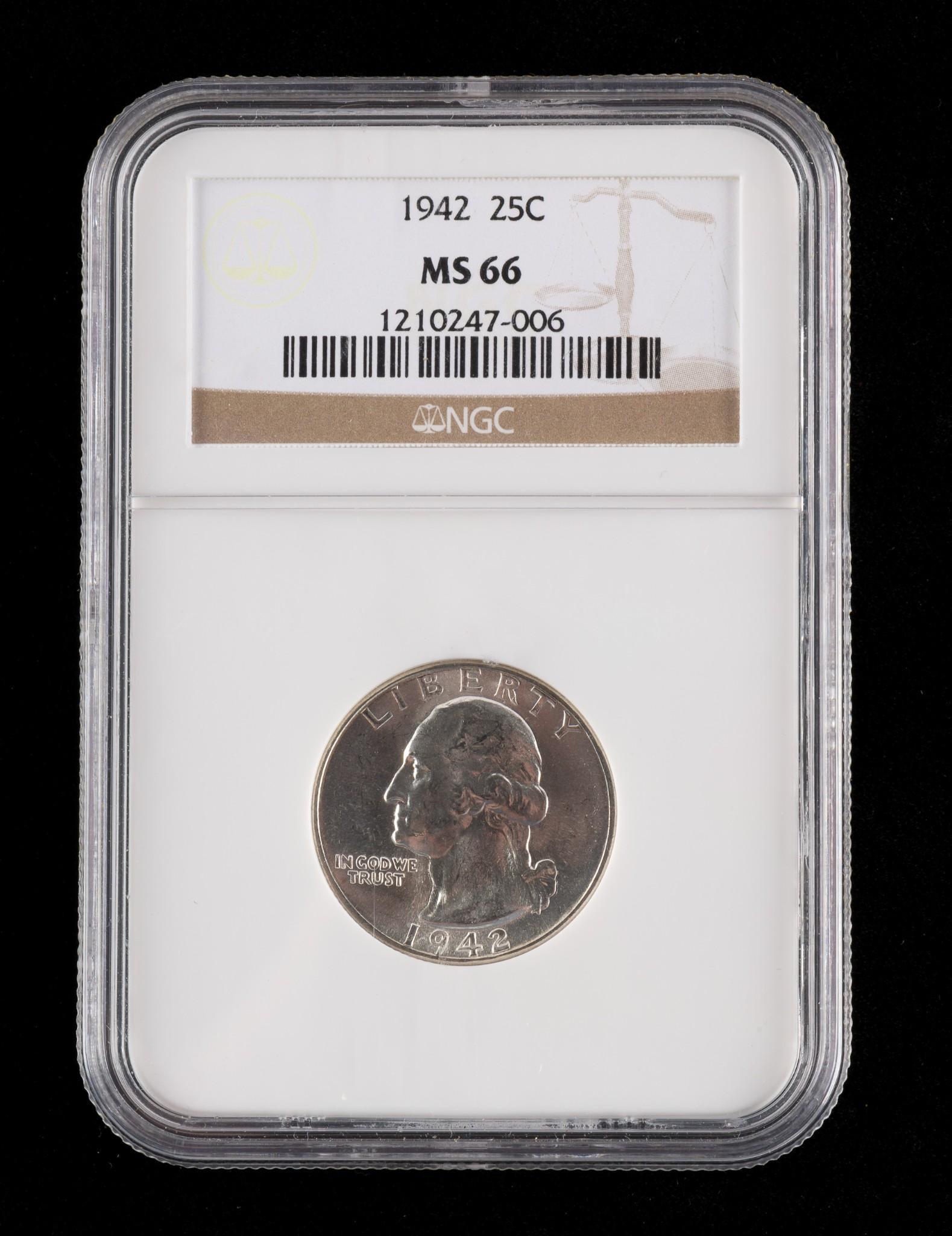 1942 Washington Quarter NGC MS66 (1 of 2)