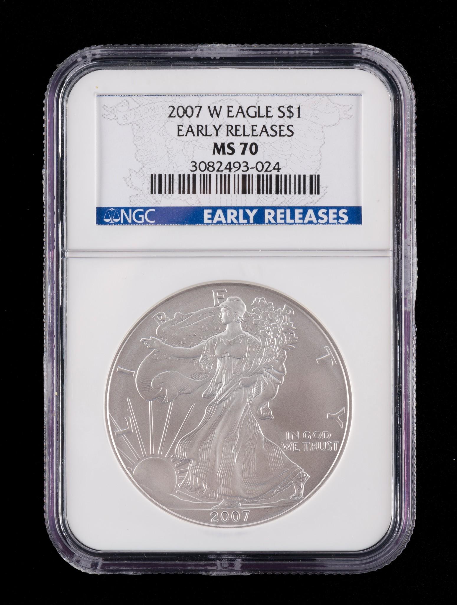 2007W American Silver Eagle NGC MS70 (1 of 2)