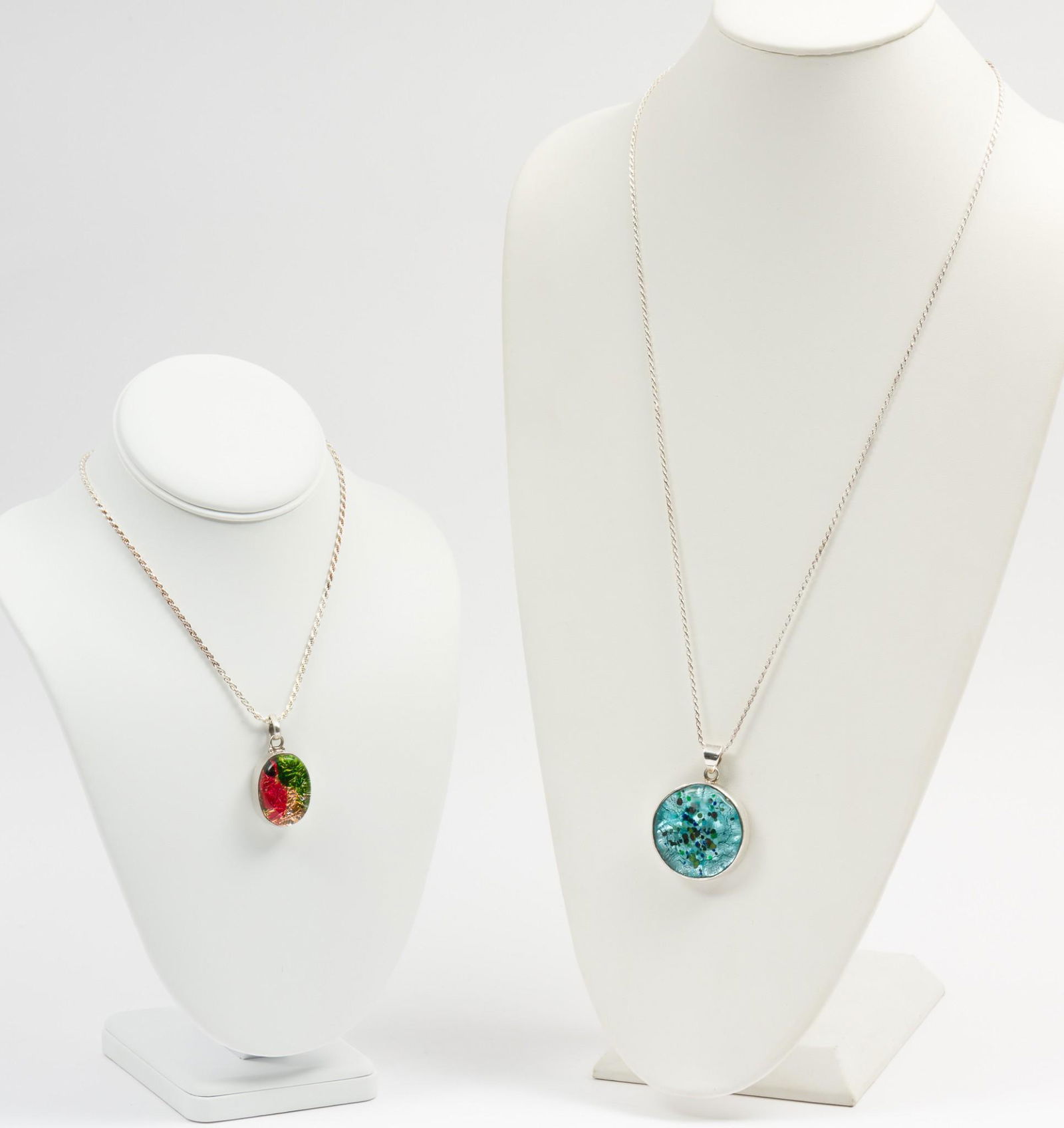 2 Sterling & Enamel Necklaces (1 of 7)