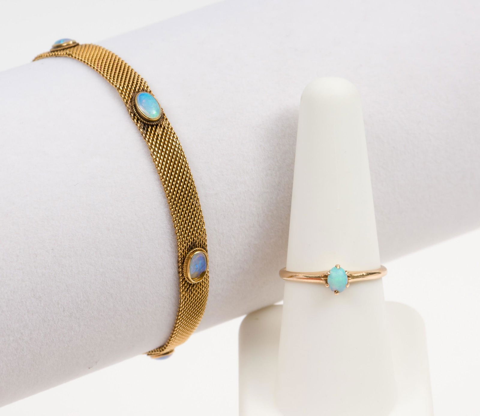 14K Gold and Opal Bracelet and Ring (1 of 8)