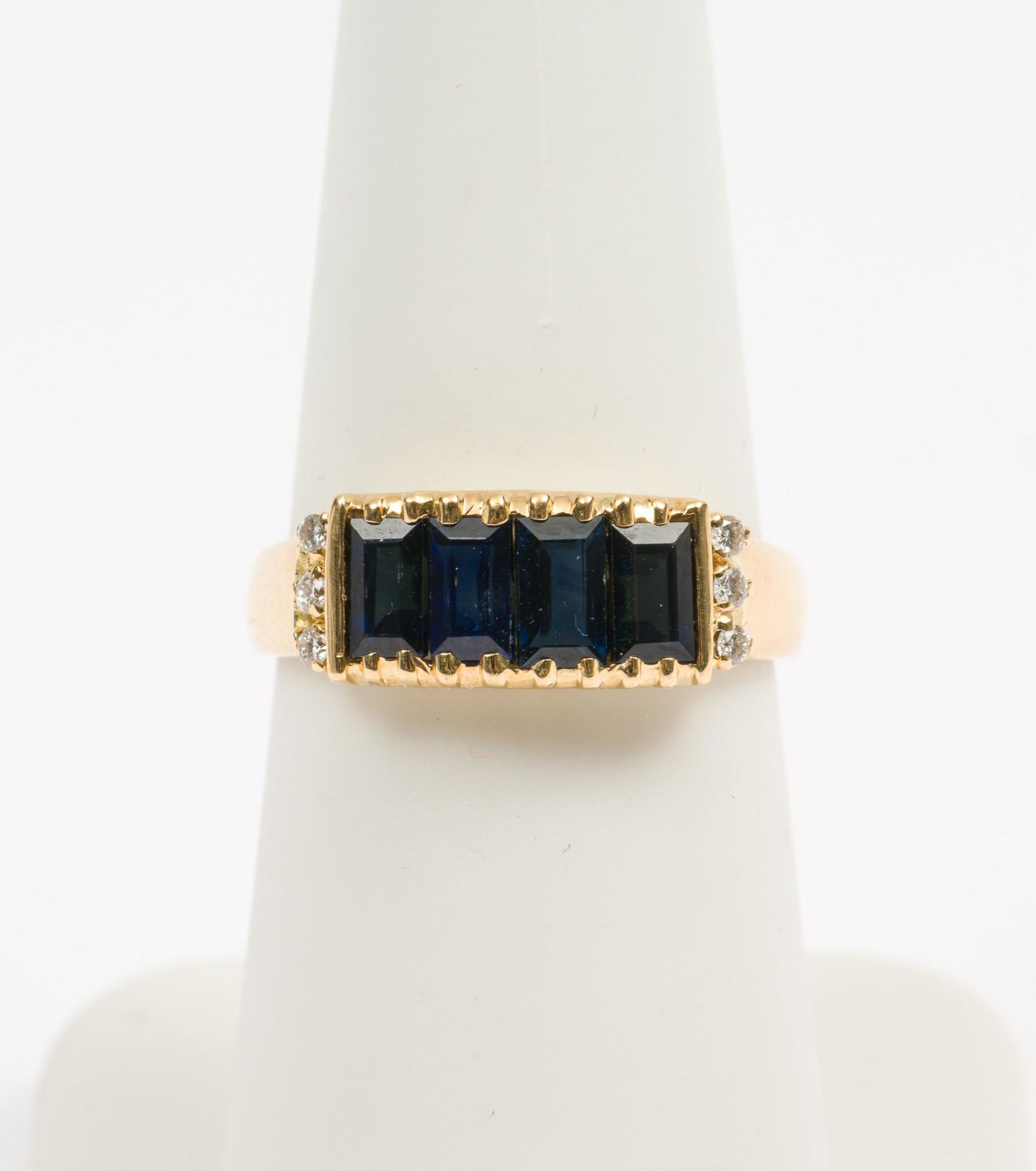 18K Gold, Sapphire & Diamond Ring (1 of 3)