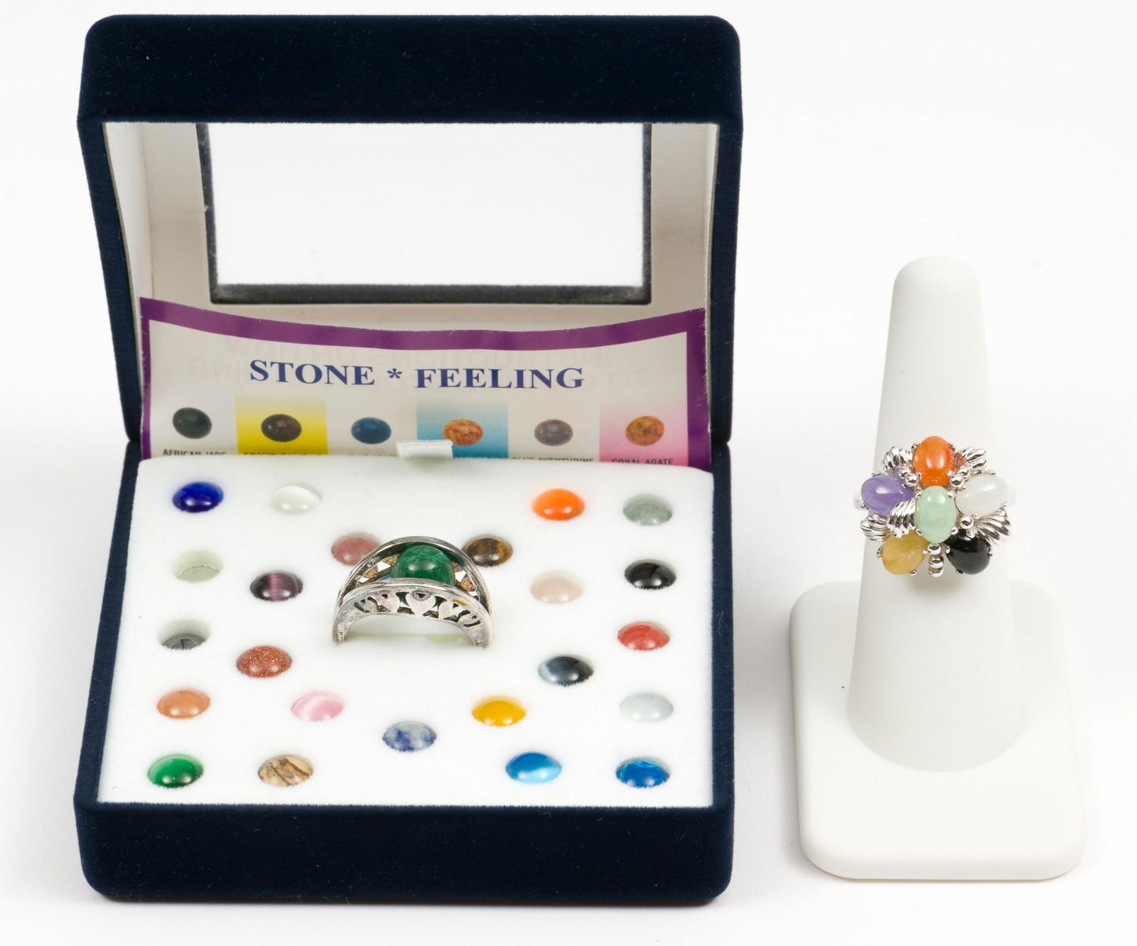 2 Sterling & Colored Stone Rings (1 of 5)