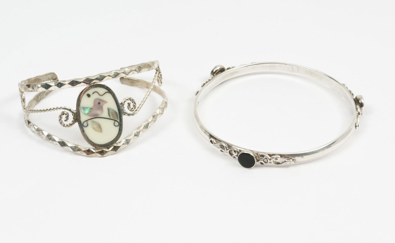 2 Mexican Silver Bracelets (1 of 6)