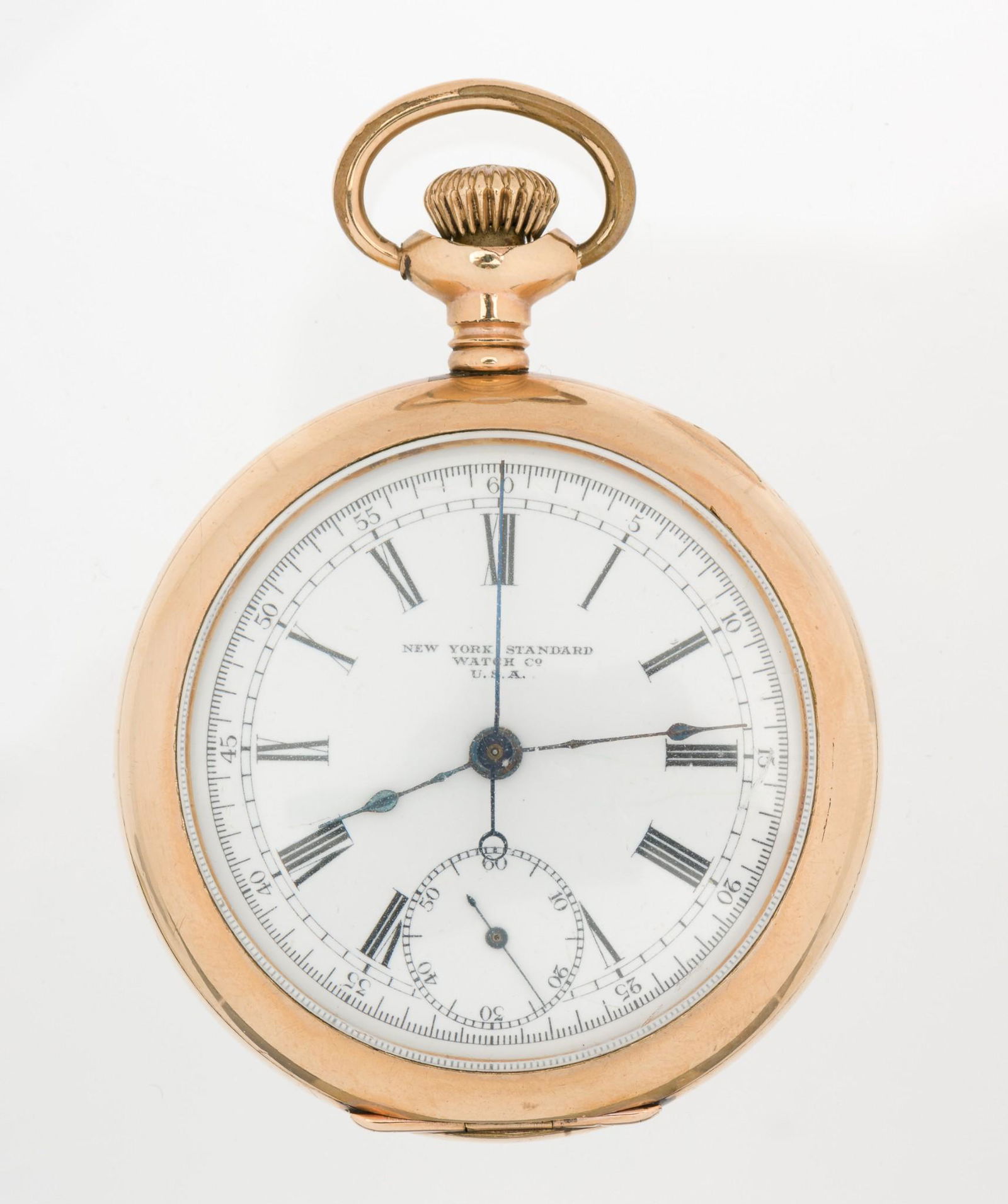New York Standard Watch Co. Split Second Model 13 Pocket Watch (1 of 4)