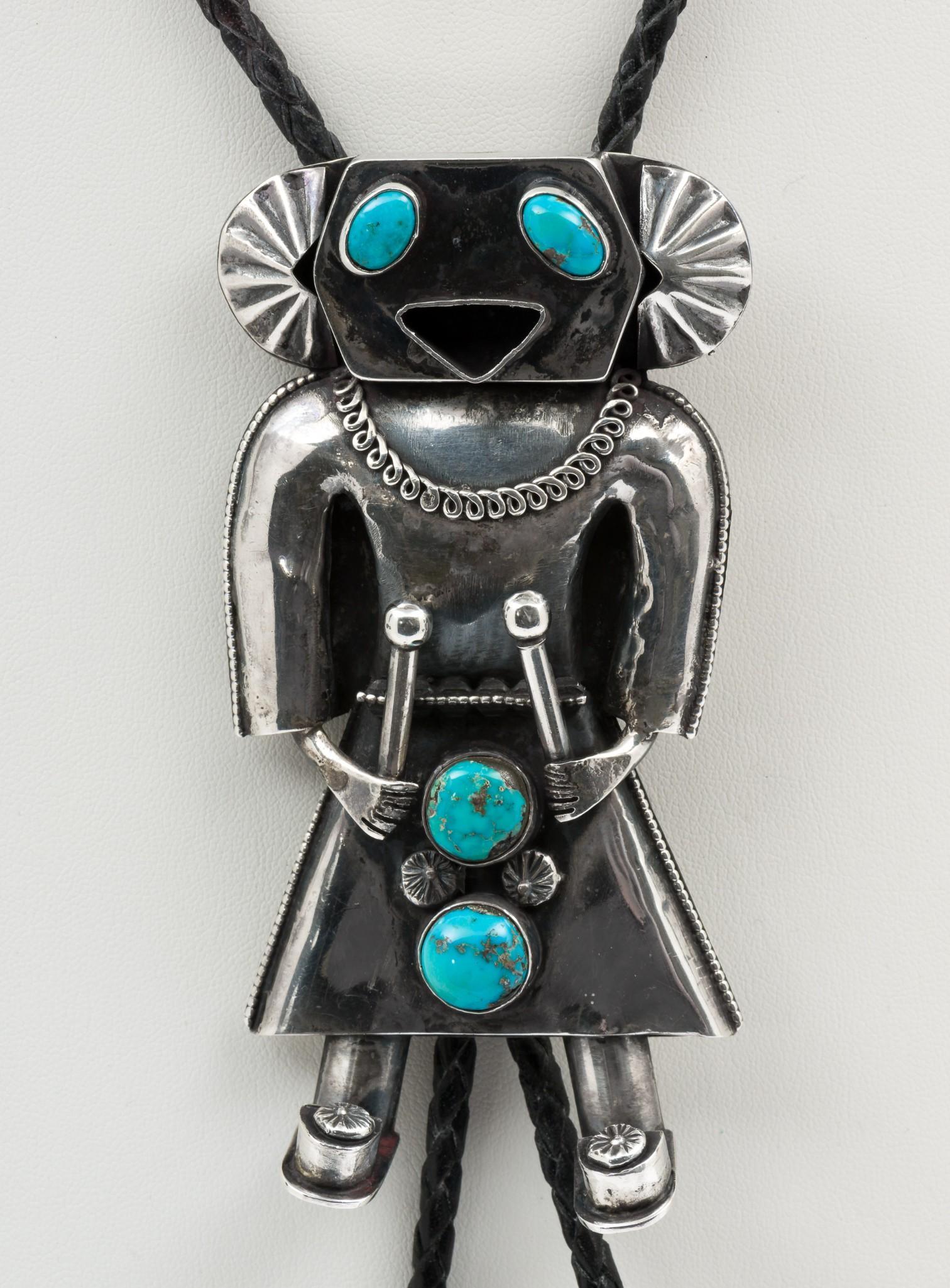 Three Dimensional Zuni Dancer Bolo Tie (1 of 4)