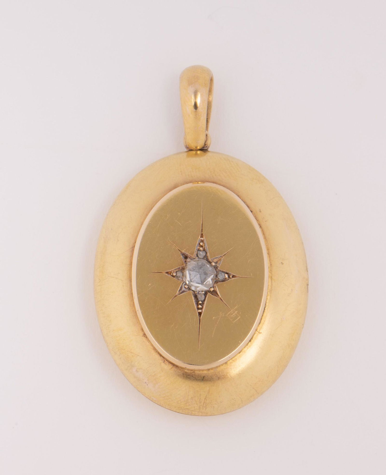 Victorian 18K Gold and .39 CTW Diamond Locket (1 of 3)