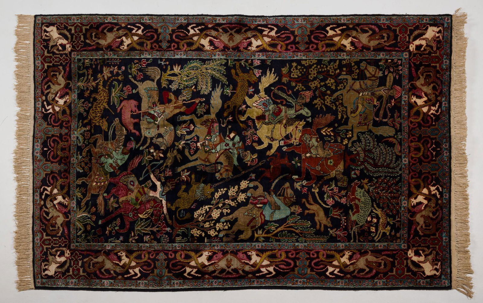 Tabriz Hunting Scene Rug (1 of 5)