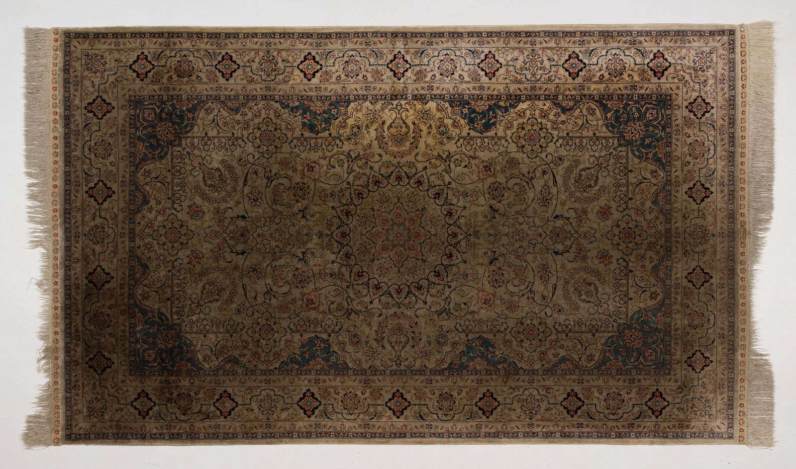 Silk Persian Tabriz Area Rug (1 of 4)