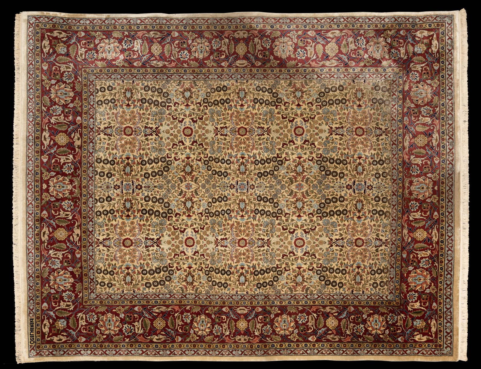 Vintage Turkish Ozel Hereke Style Room Size Rug (1 of 7)