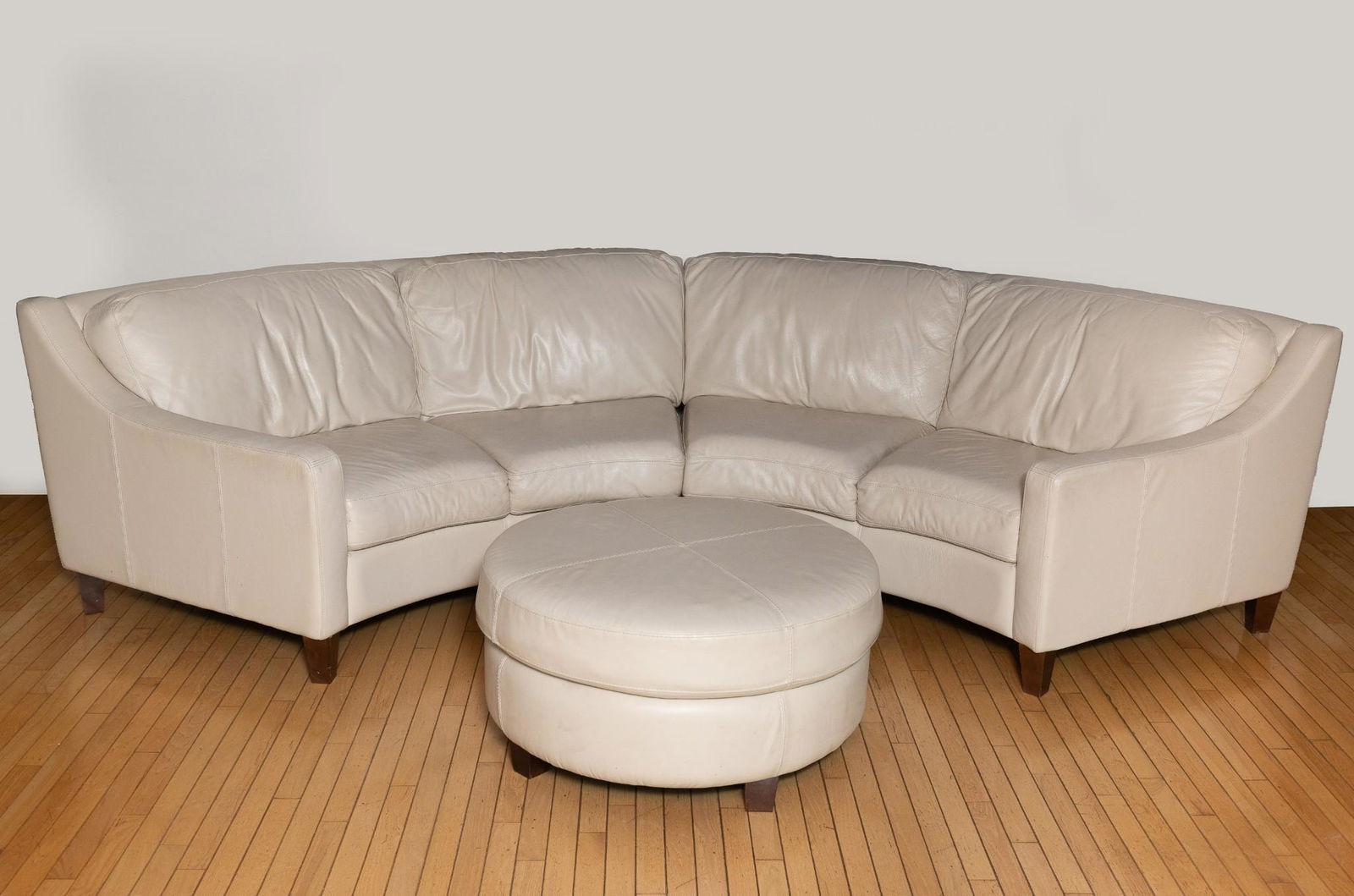 Divani Chateau d'Ax Leather Sectional Sofa Ottoman (1 of 8)