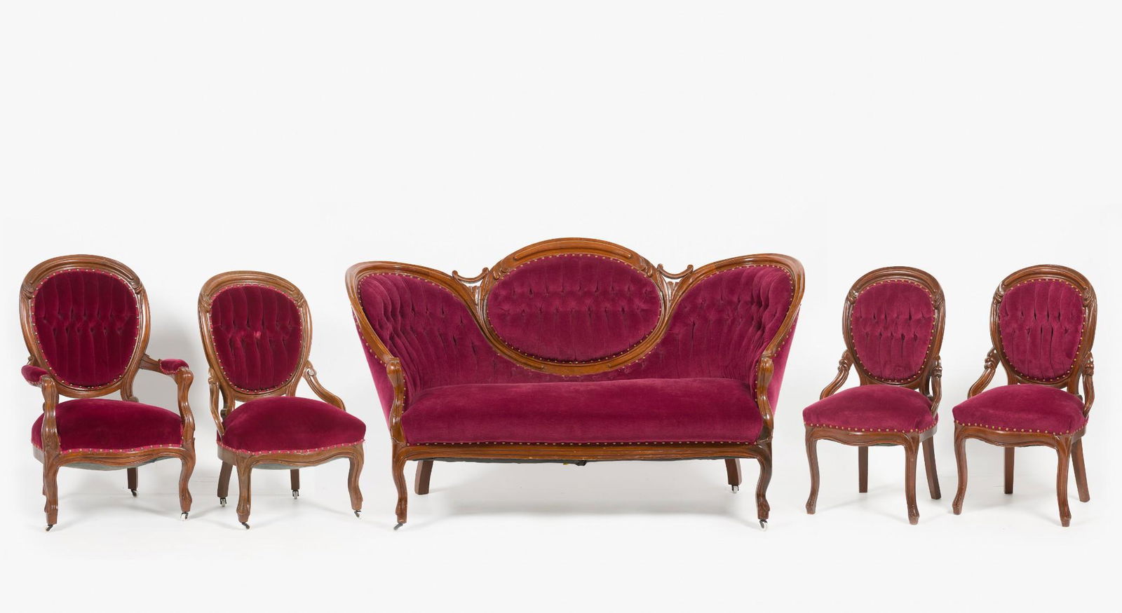 Victorian Rococo Revival Parlor Set (1 of 20)