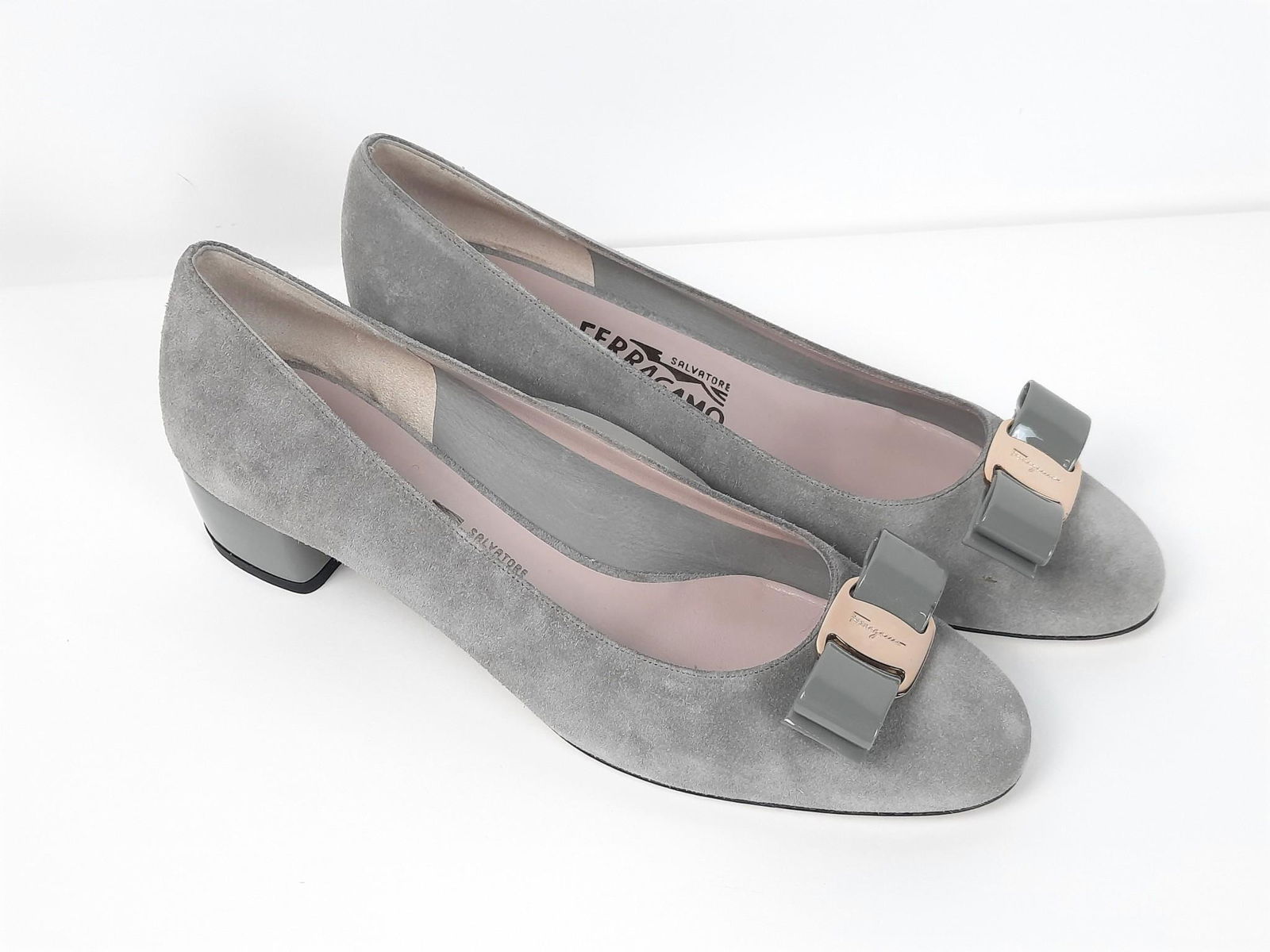 Salvatore Ferragamo Suede Heels (1 of 13)