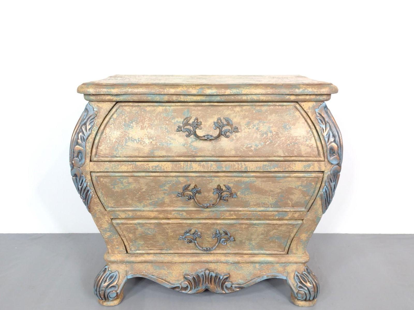 Painted 3 Drawer Bombay Chest (1 of 6)