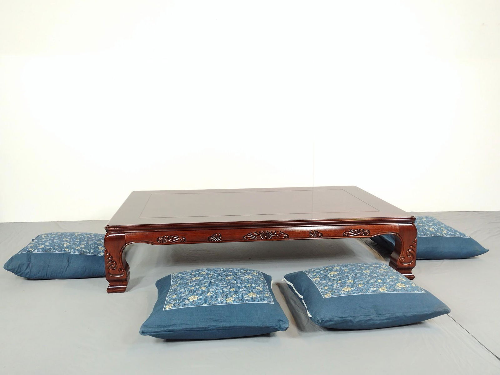 Japanese Chabudai Table With Zabuton Cushions (1 of 10)