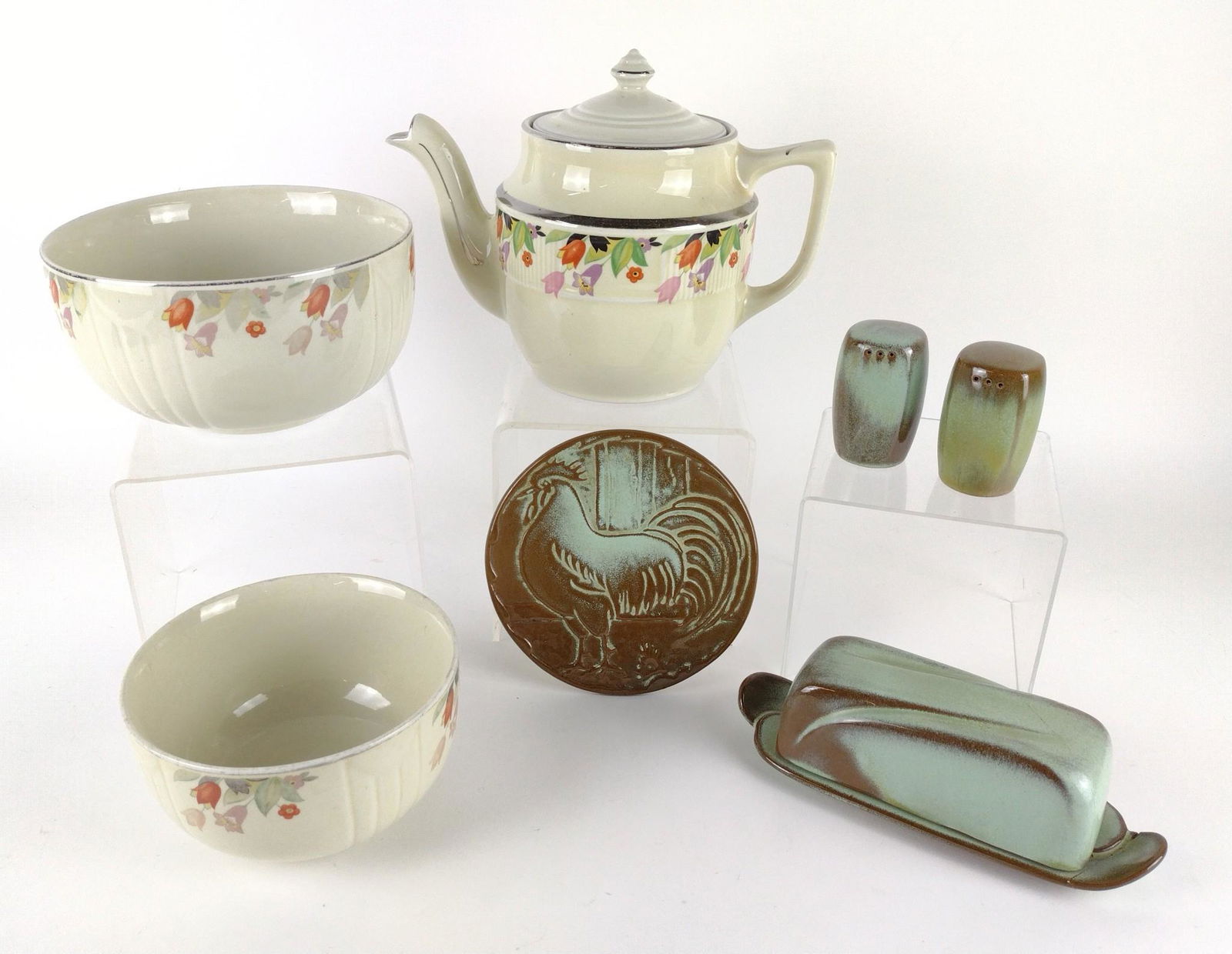 7 Pcs Frankoma & Hall's Pottery (1 of 6)