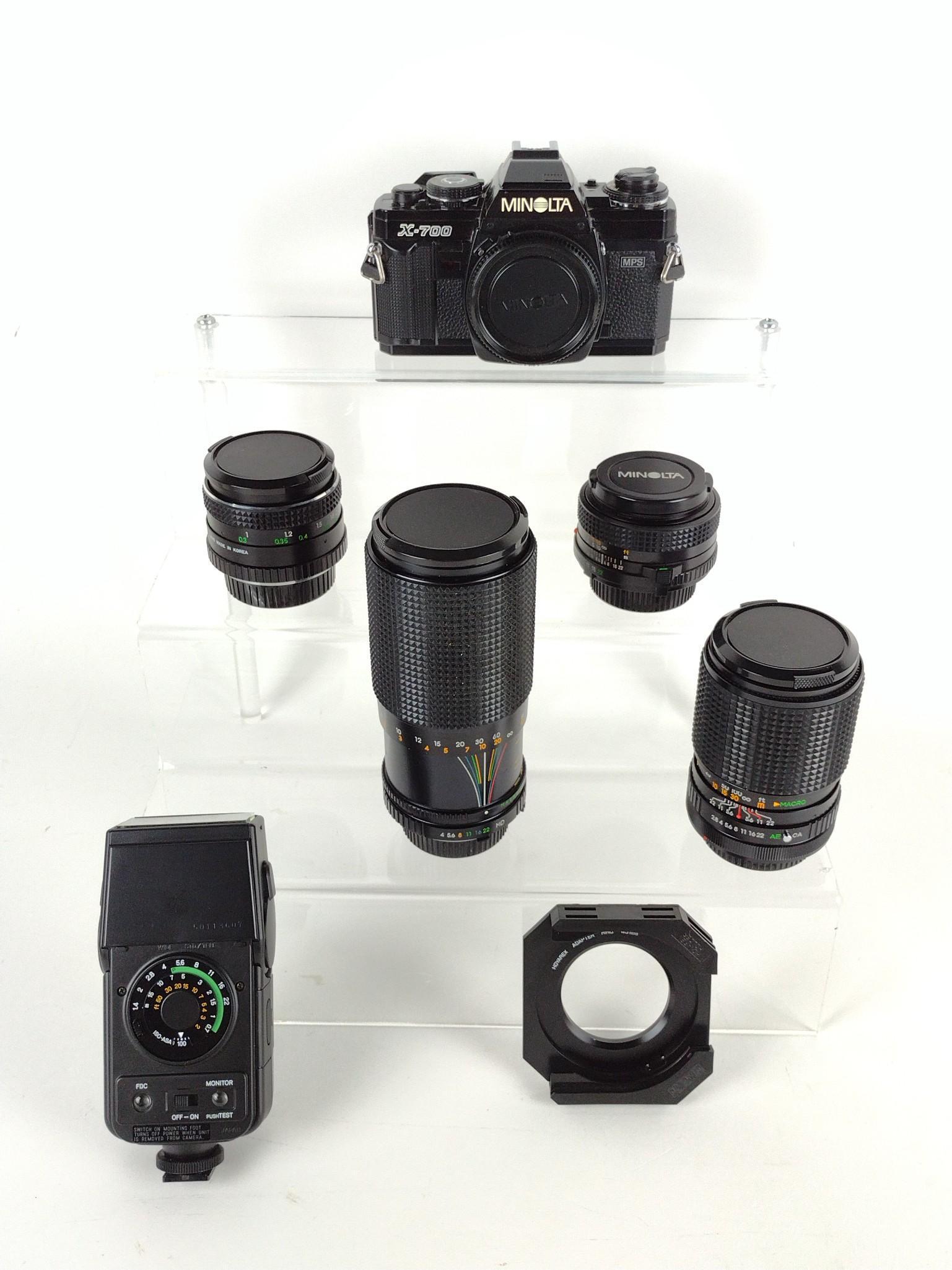 Minolta X-700 Camera w/Extra Lenses (1 of 9)