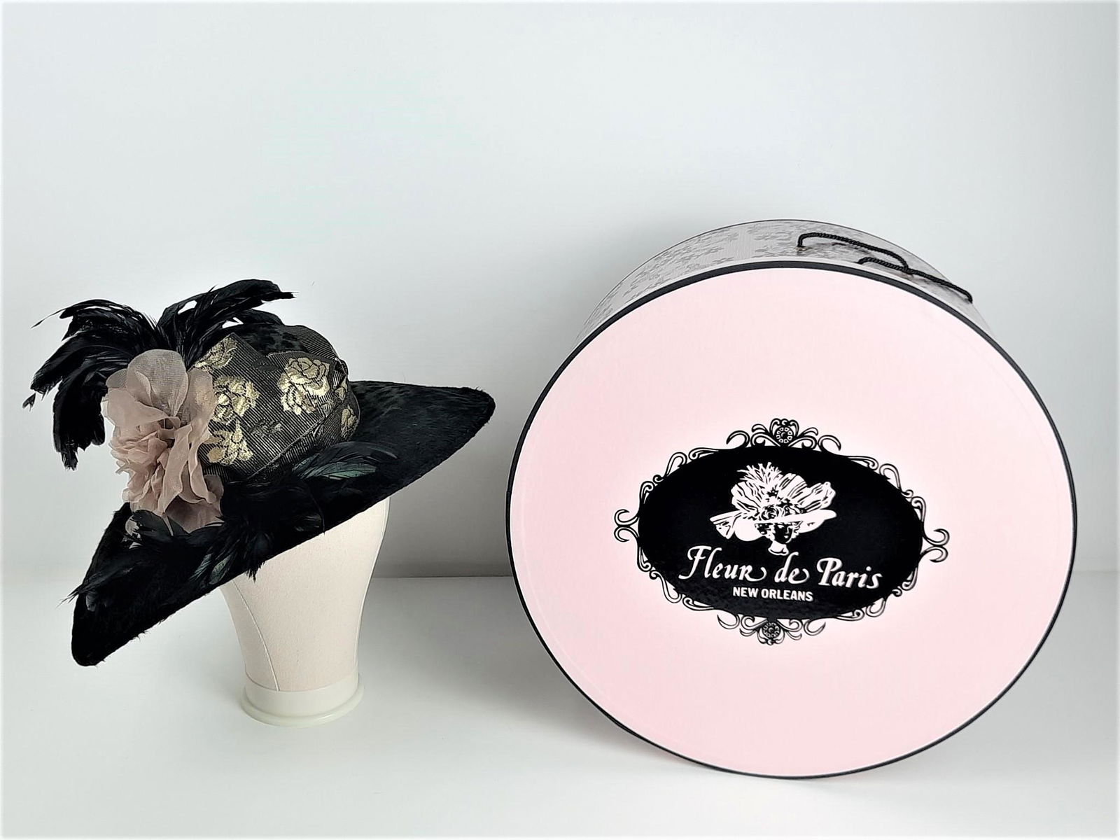 Signed Fleur de Paris Green Spotted Kentucky Derby Hat (1 of 4)