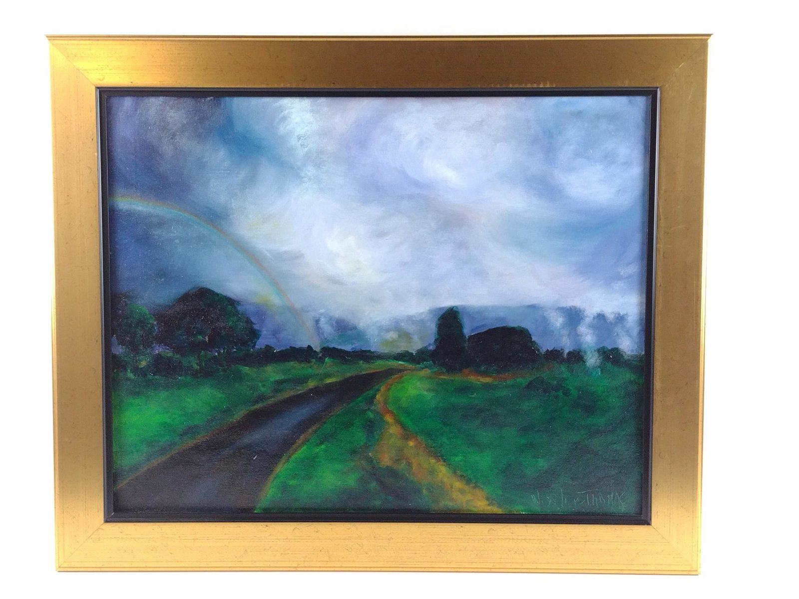 Carrie Wissler-Thomas "Scottish Road" Painting: Carrie Wissler-Thomas was born in Ephrata in the old Mountain Springs Hotel. Wissler-Thomas' father was a physician who spent his free time drawing cartoon characters, and her grandmother was a painte