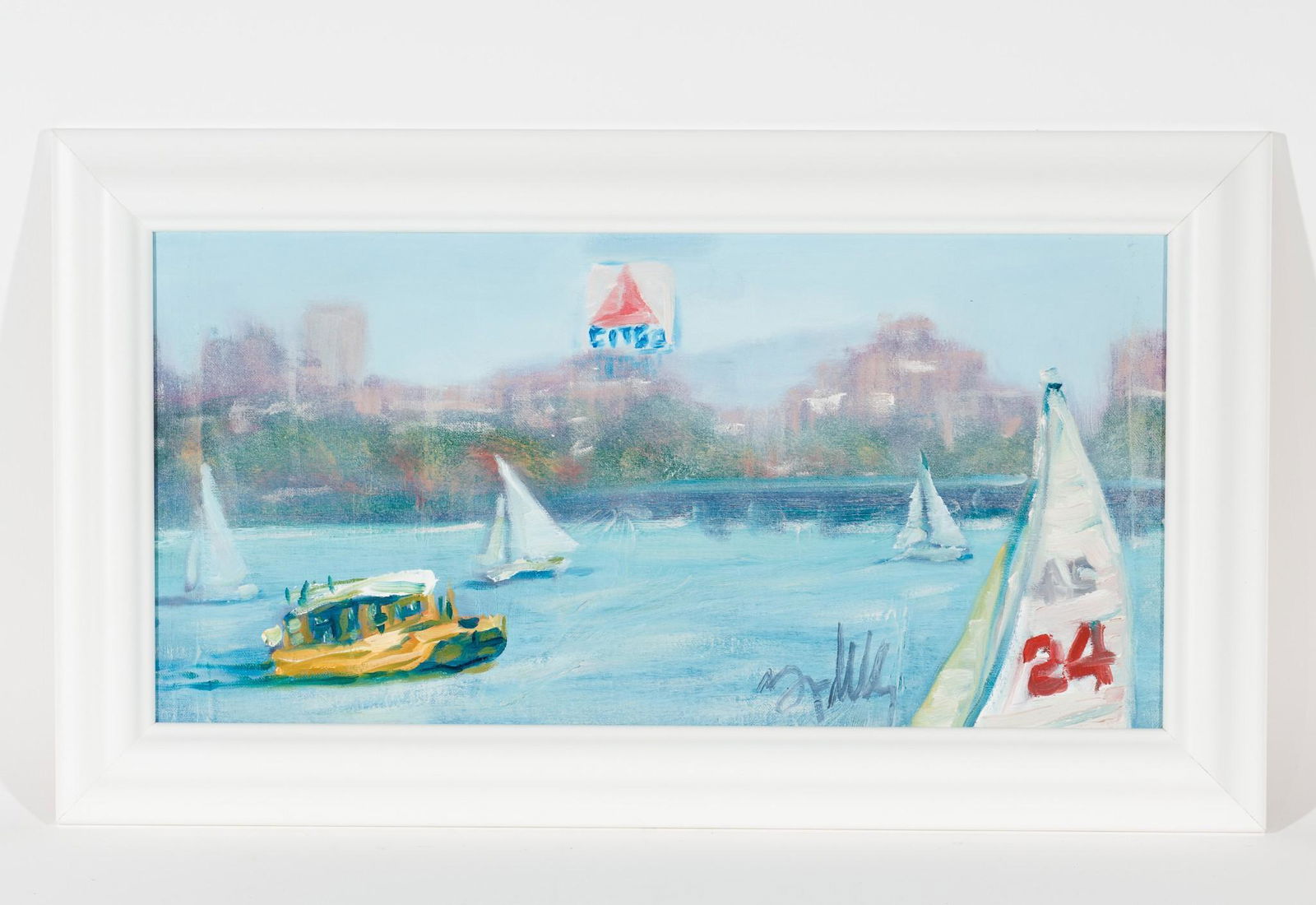 Signed Boston Sailboat Painting (1 of 3)