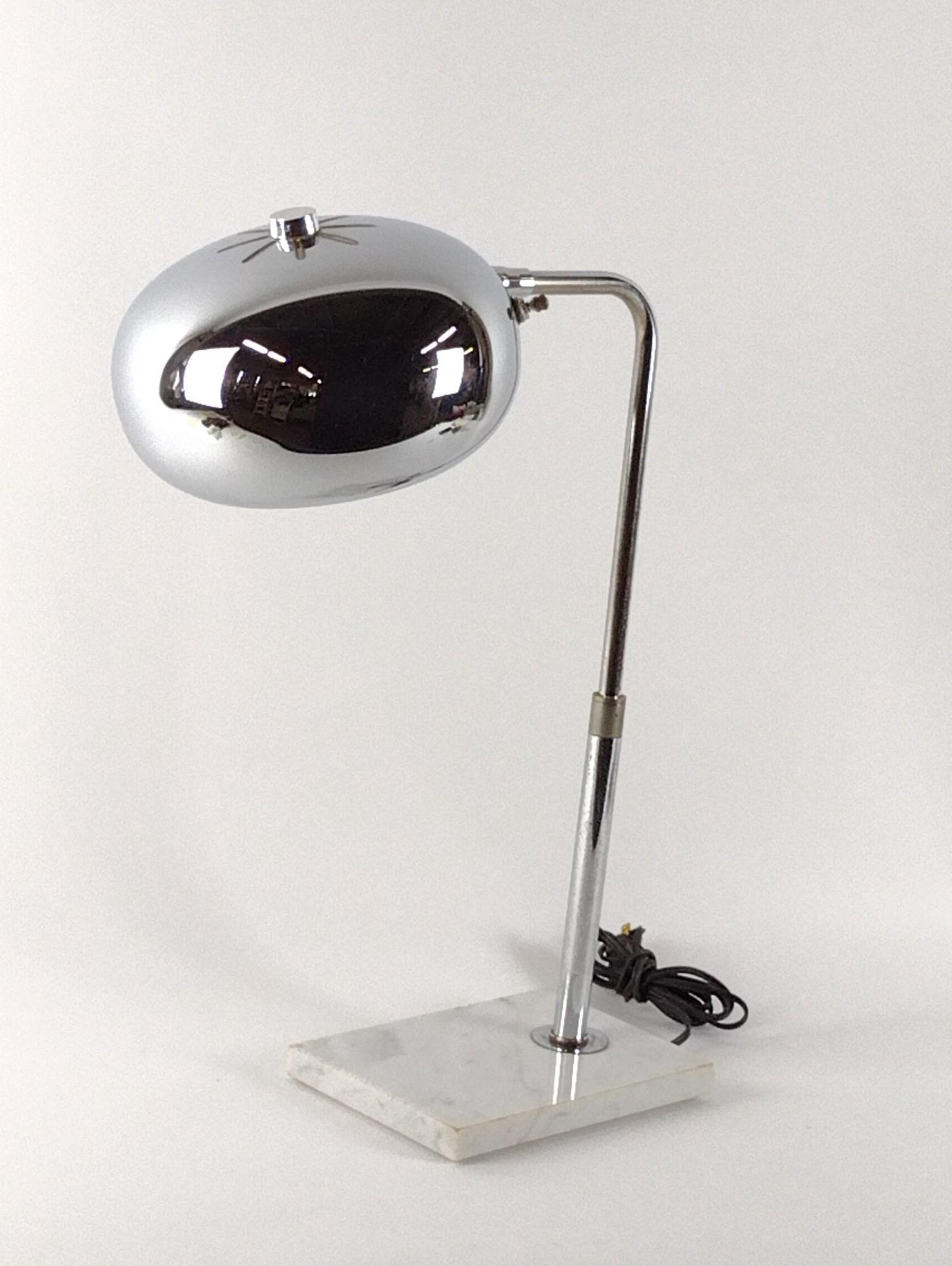 Chrome and Marble Table Lamp (1 of 3)