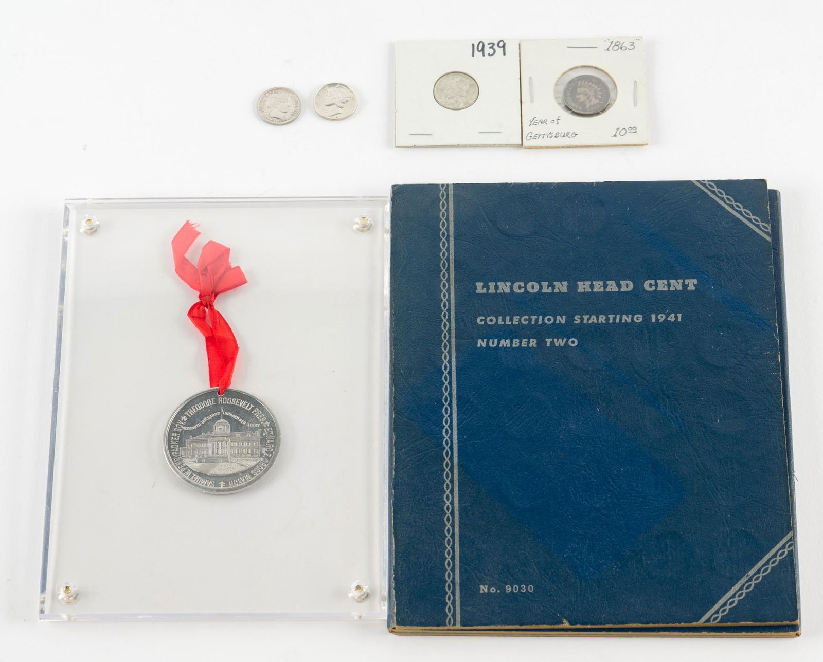 55 Coins Incl Mercury Dimes (1 of 8)