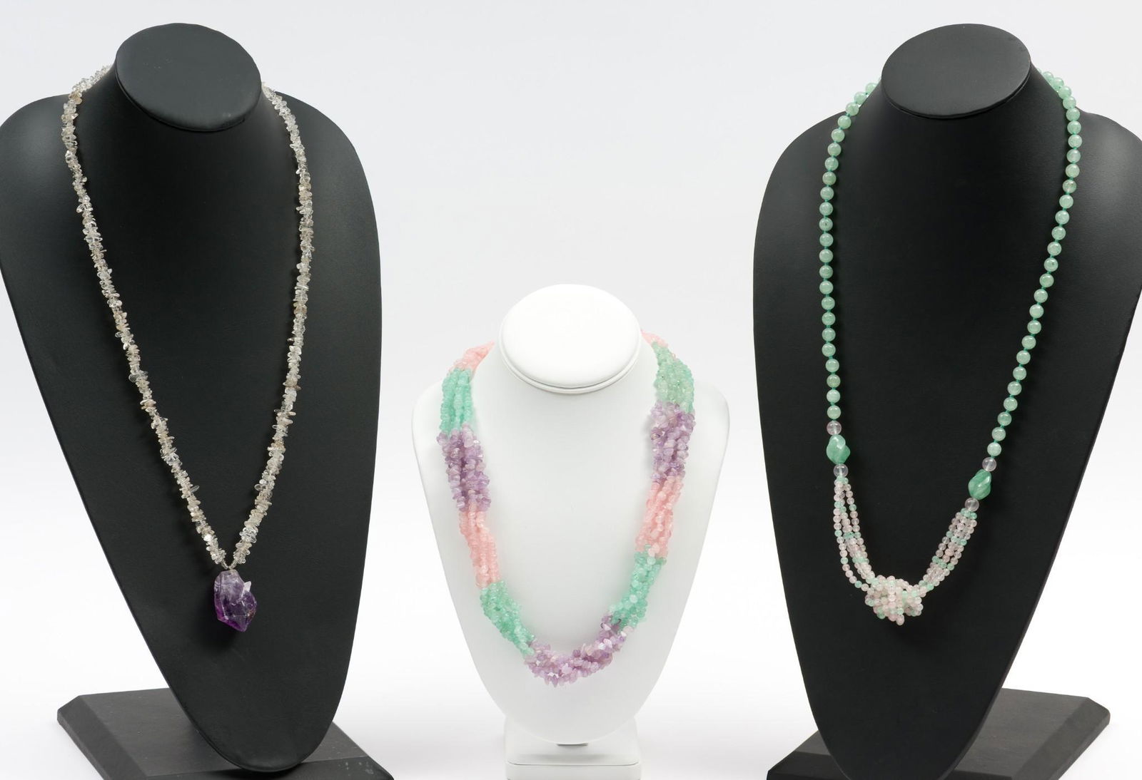 3 Hardstone Bead Necklaces (1 of 11)