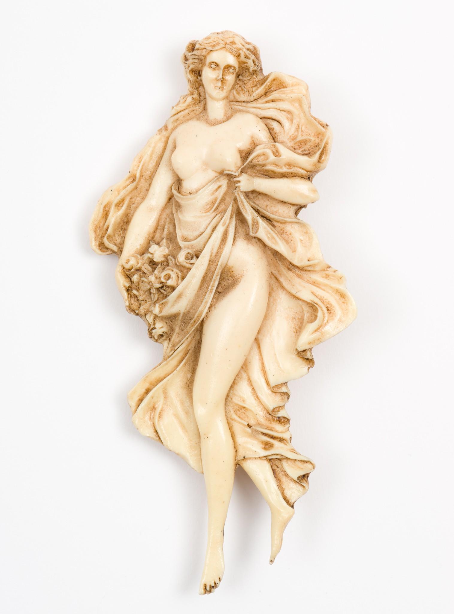 Carved Resin Figural Pin (1 of 2)