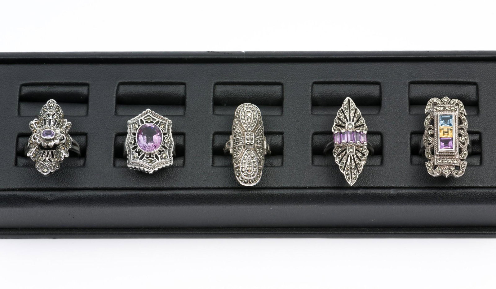 5 Sterling & Marcasite Rings (1 of 15)