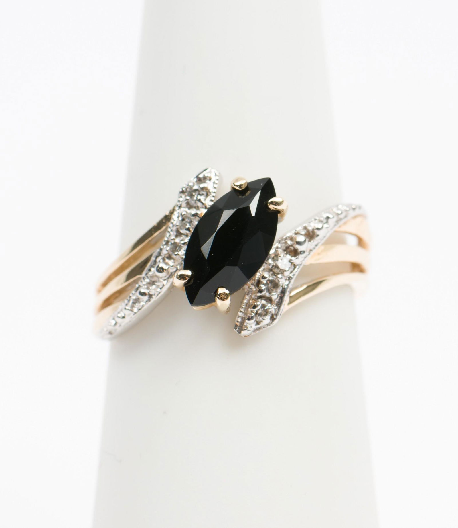 10K Gold, Onyx & Diamond Ring (1 of 3)