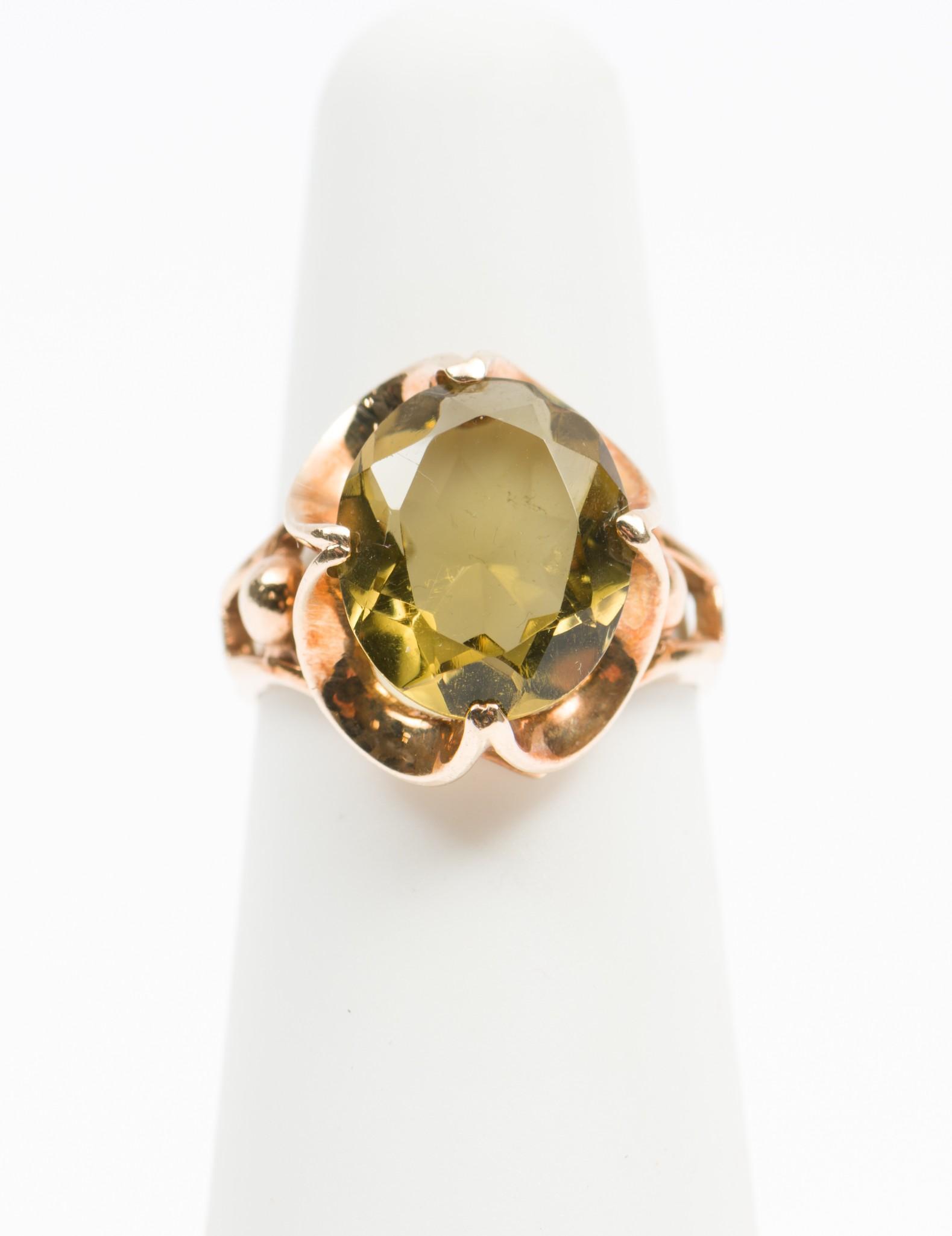 10K Gold & Green Quartz Ring (1 of 3)