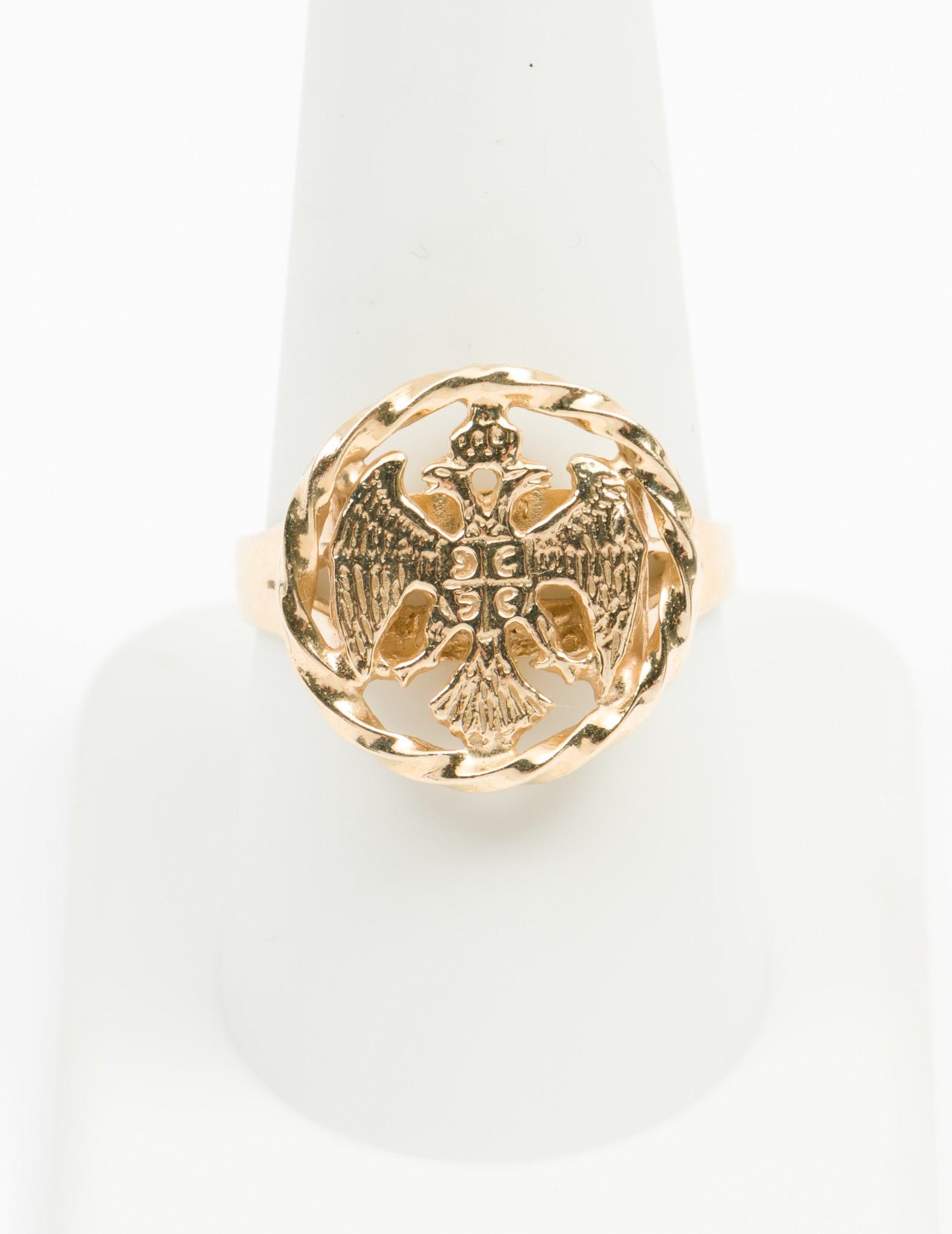 14K Serbian Eagle Ring (1 of 3)