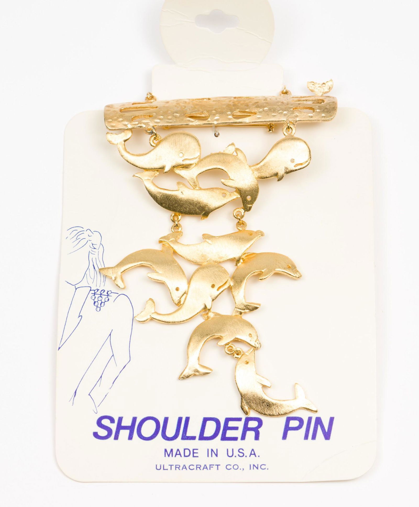 Retro Ultracraft Dolphin Shoulder Pin (1 of 4)