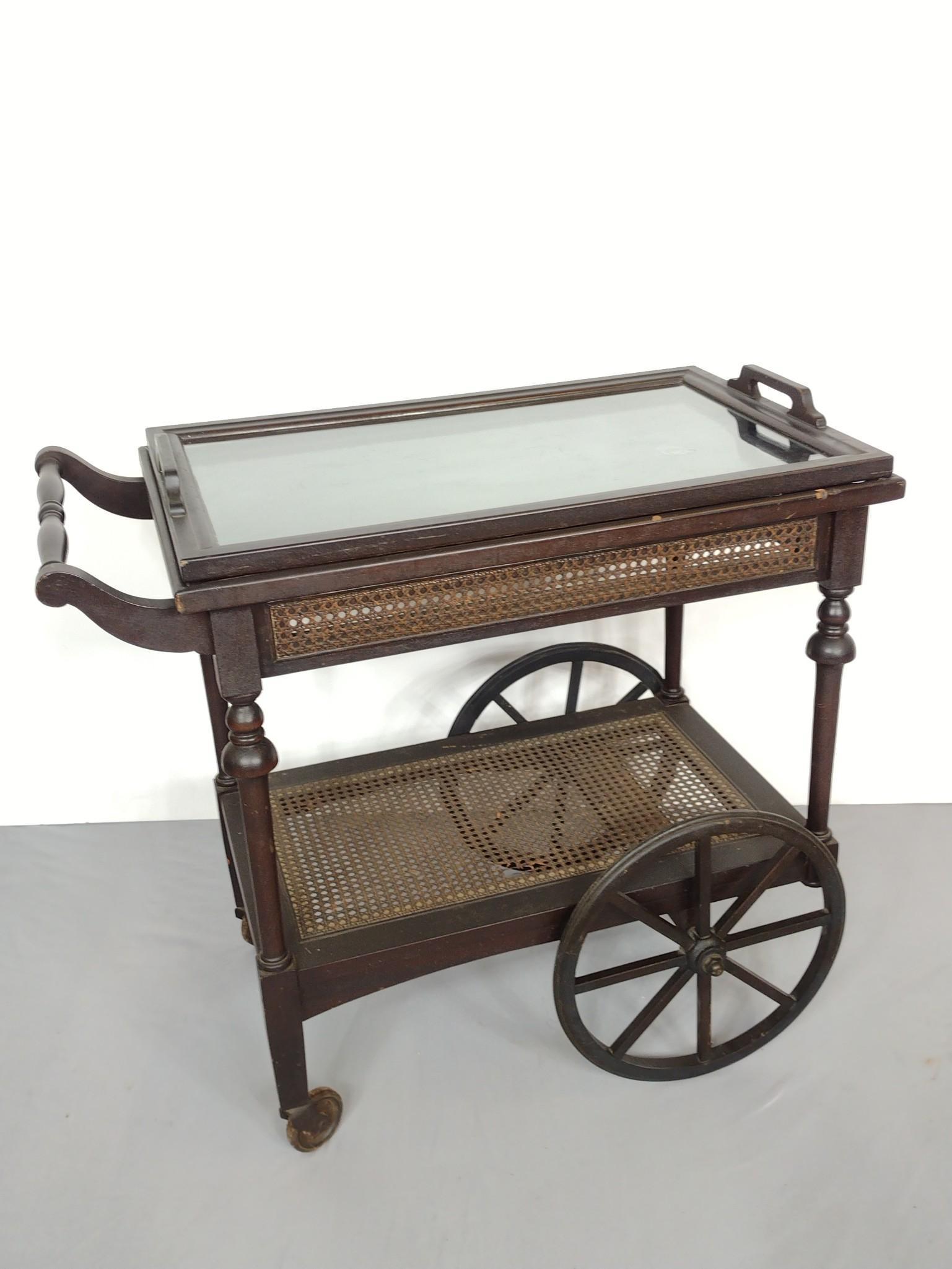 Tea Cart with Tray Top (1 of 9)