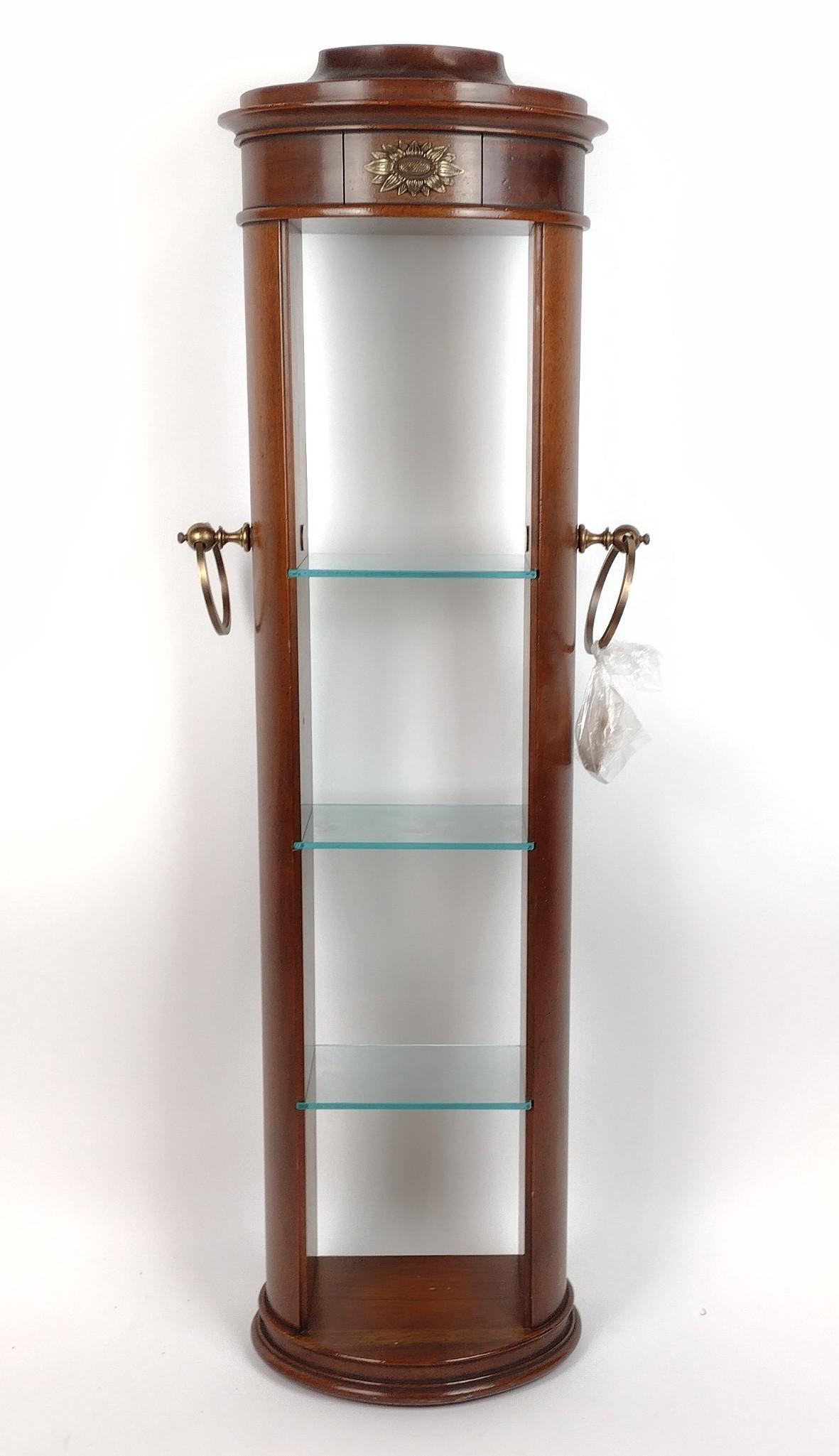 Wood and Brass Wall Shelf (1 of 2)