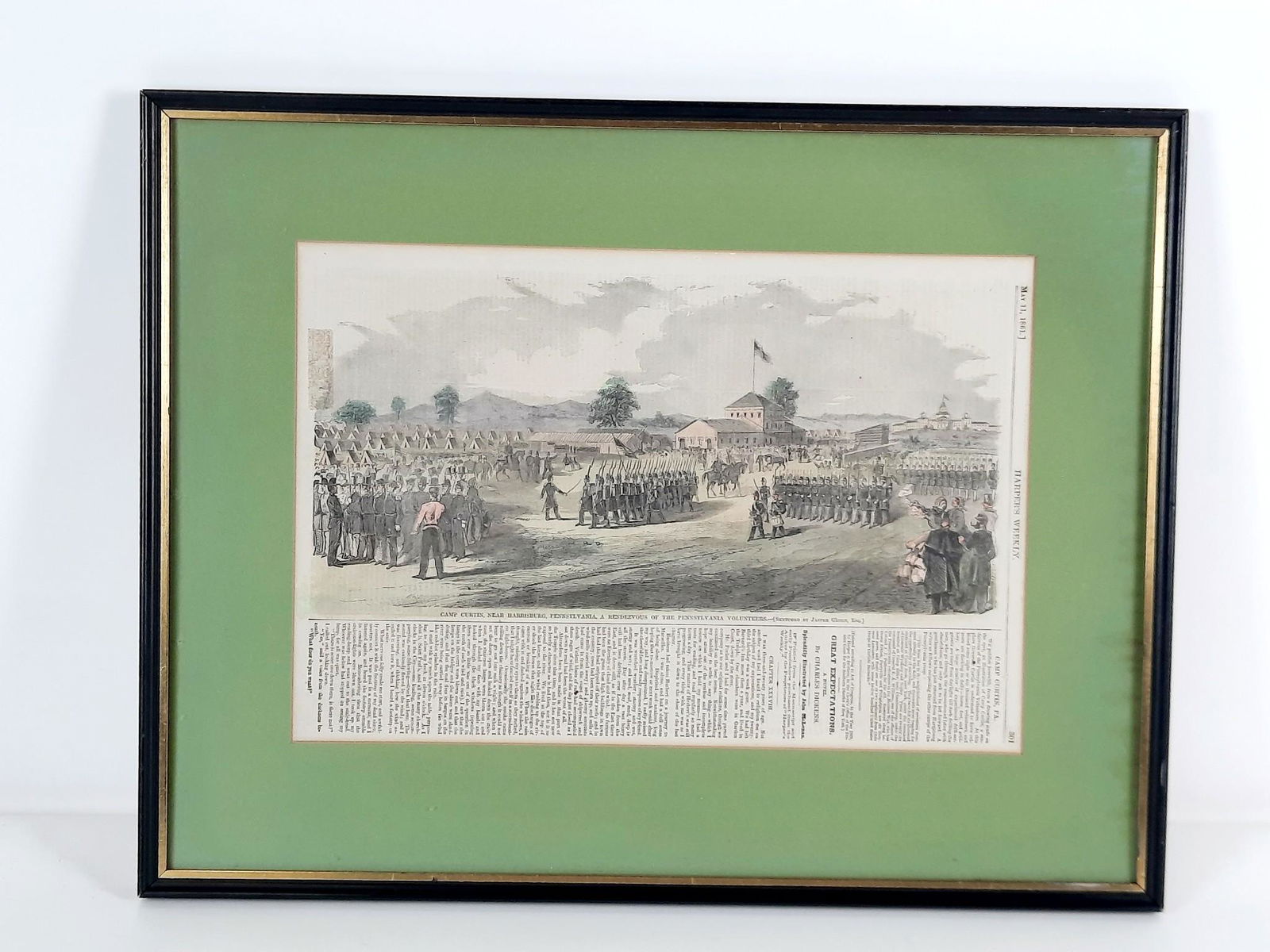 1861 Harper's Weekly Camp Curtin Near Harrisburg PA (1 of 4)