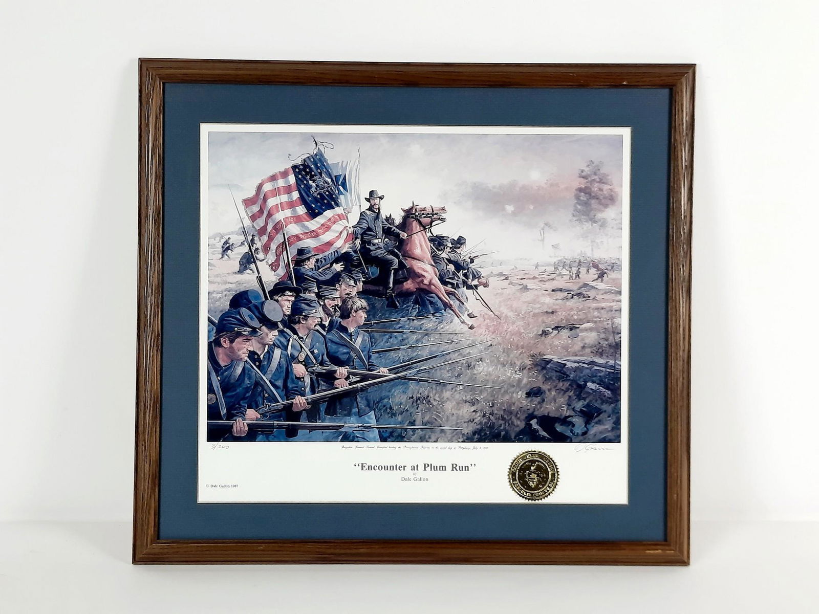 Dale Gallon "Encounter at Plum Run" Ltd Ed 3/200 Print (1 of 4)