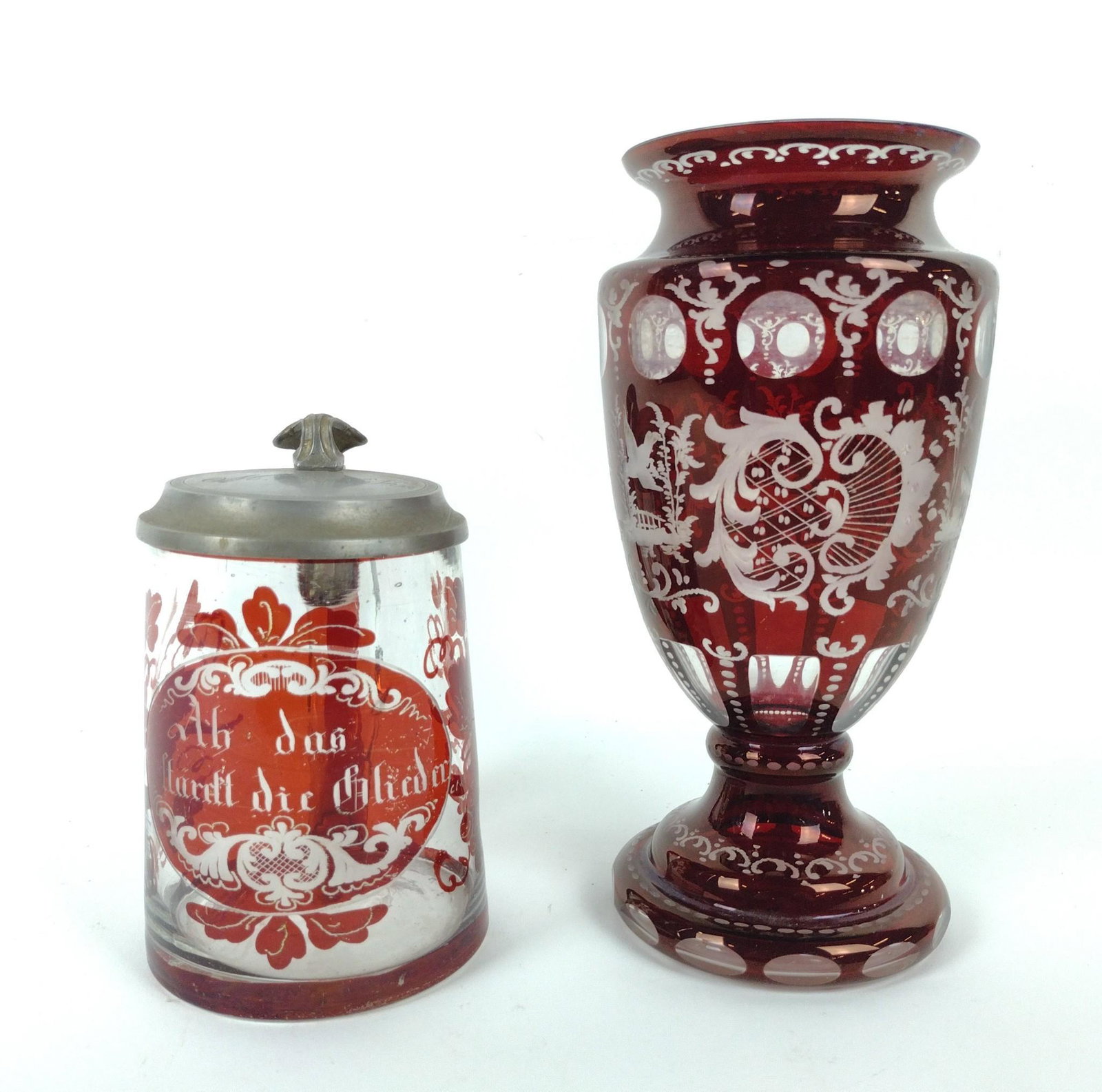 2 Pcs Ruby Cut to Clear Incl Stein (1 of 5)